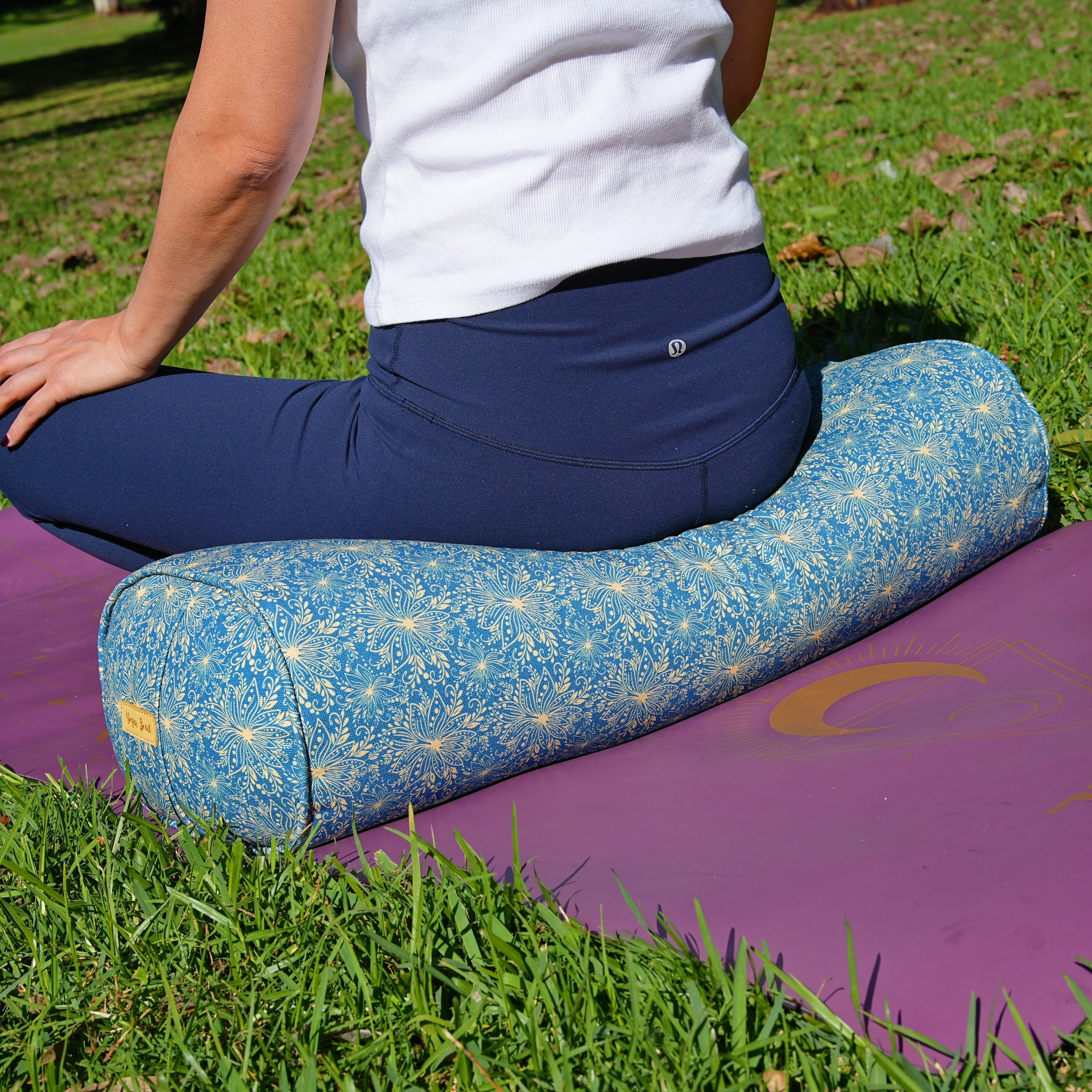 Oval Yoga Bolster | Sattva Lotus | Indigo