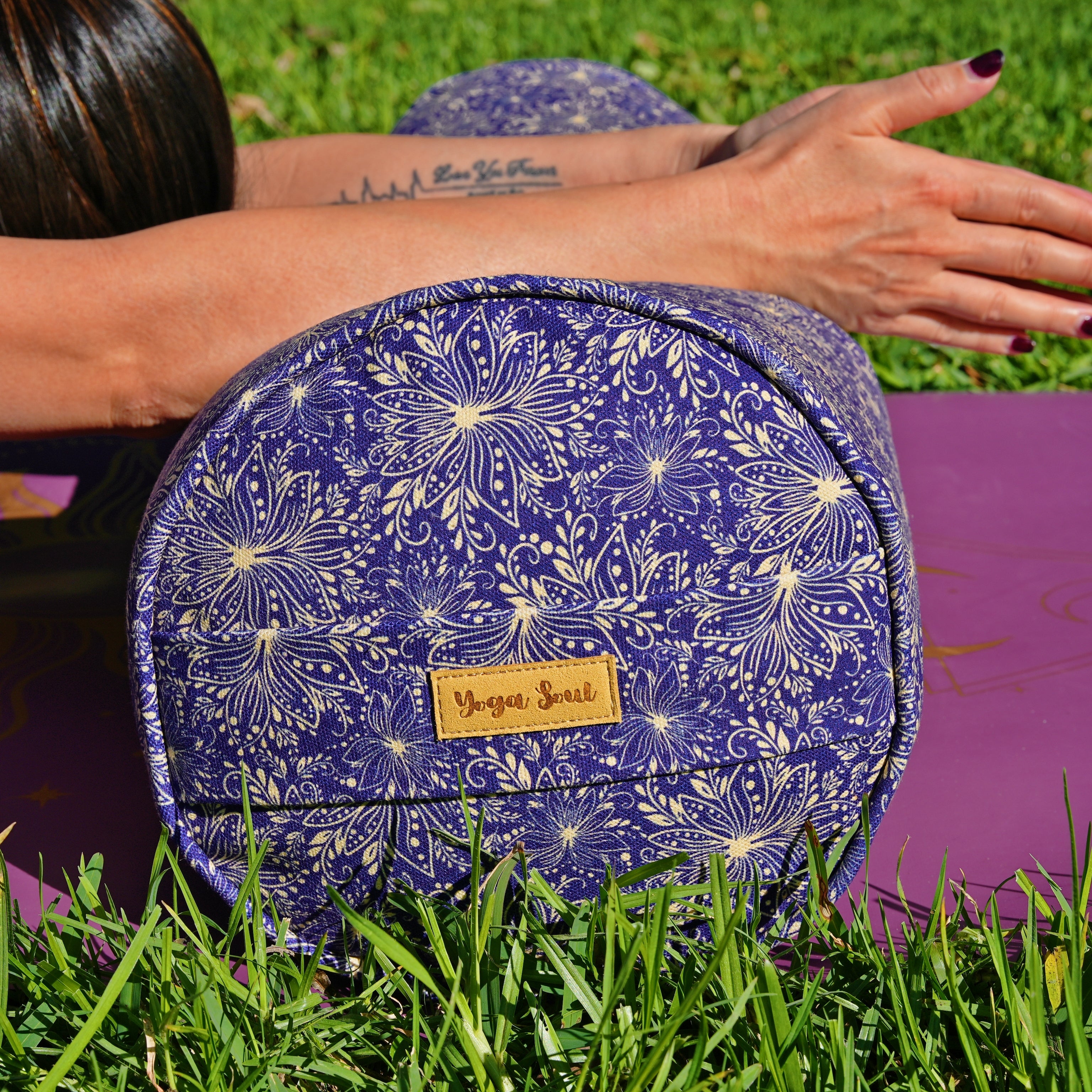 Round Yoga Bolster | Sattva Lotus | Midnight