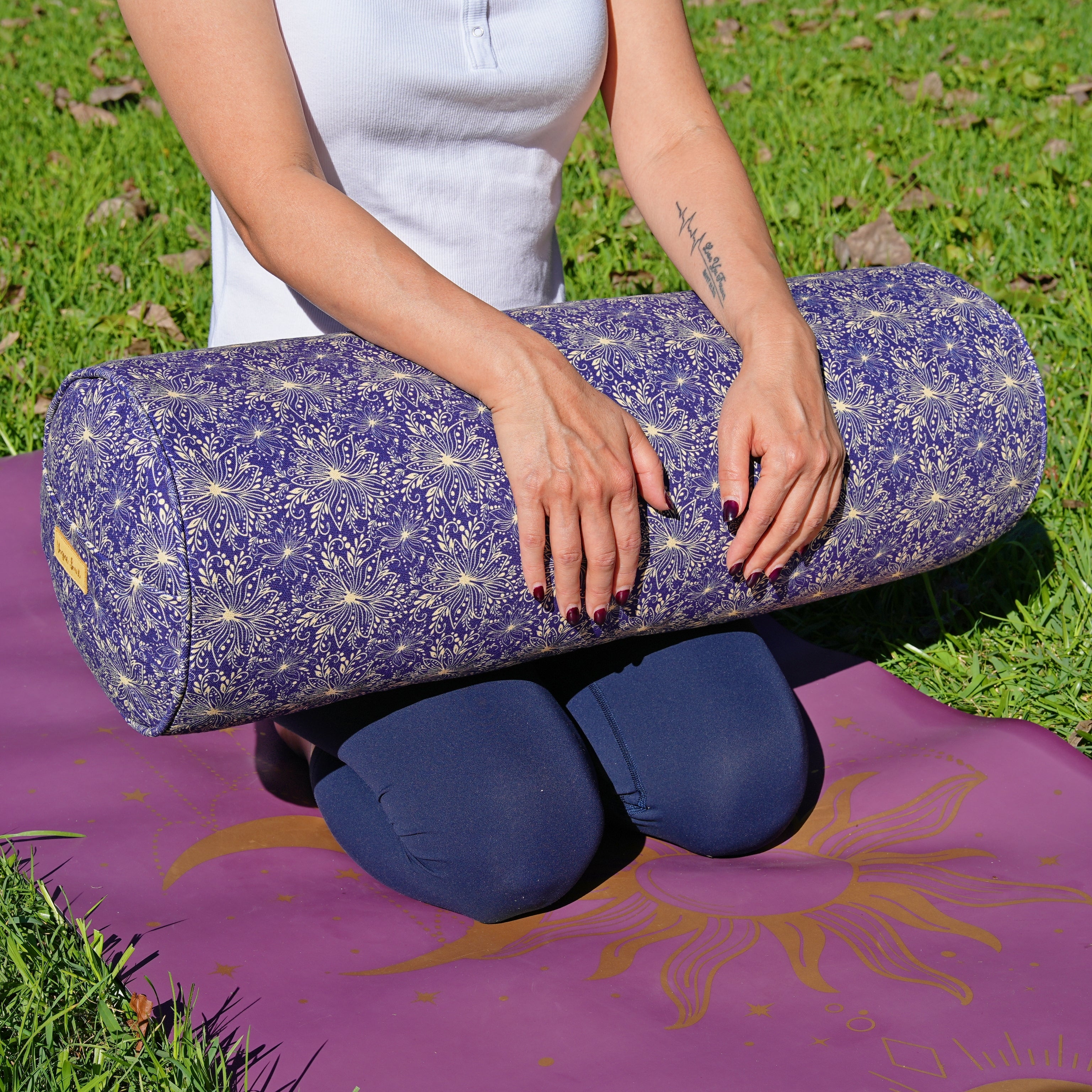 Round Yoga Bolster | Sattva Lotus | Midnight