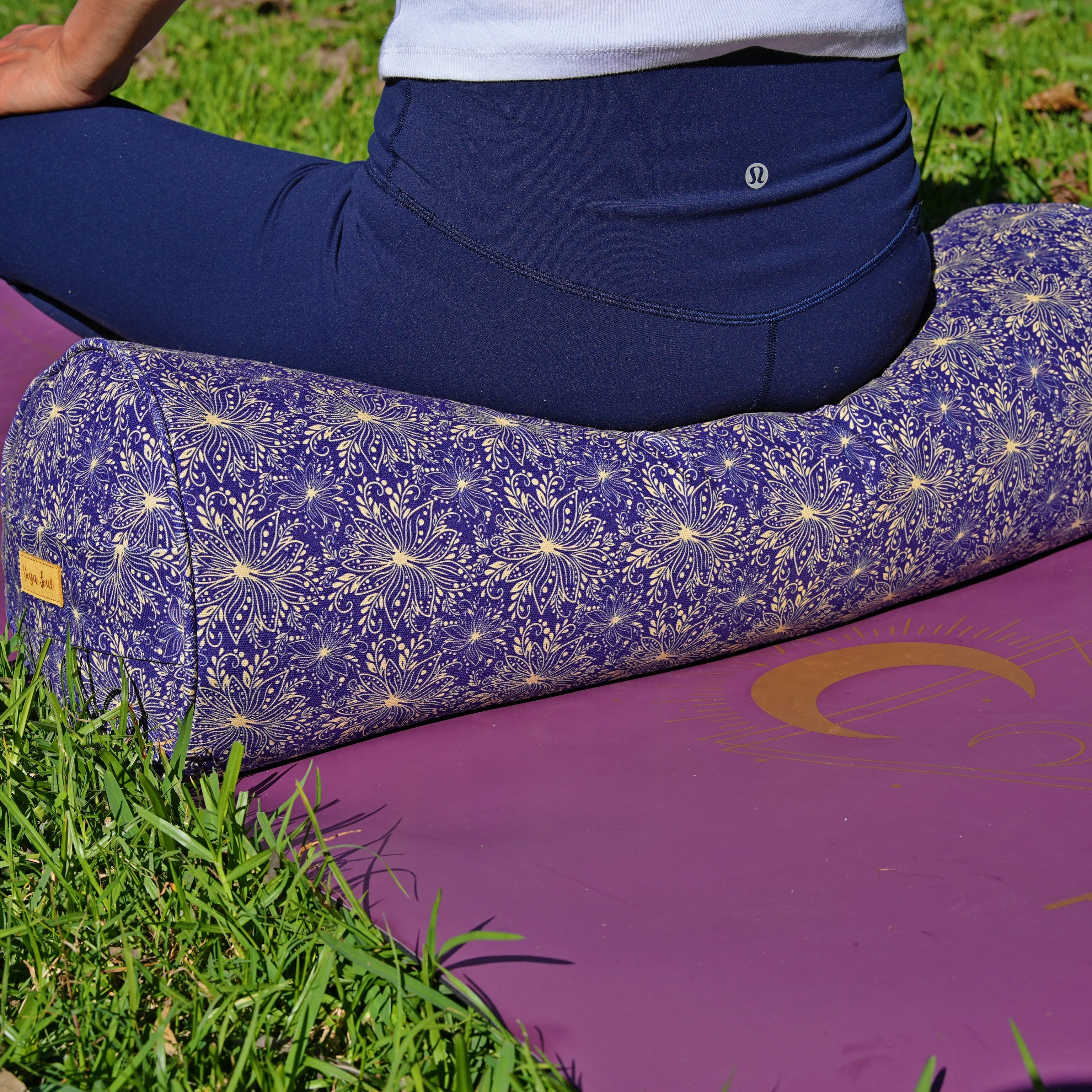 Round Yoga Bolster | Sattva Lotus | Midnight