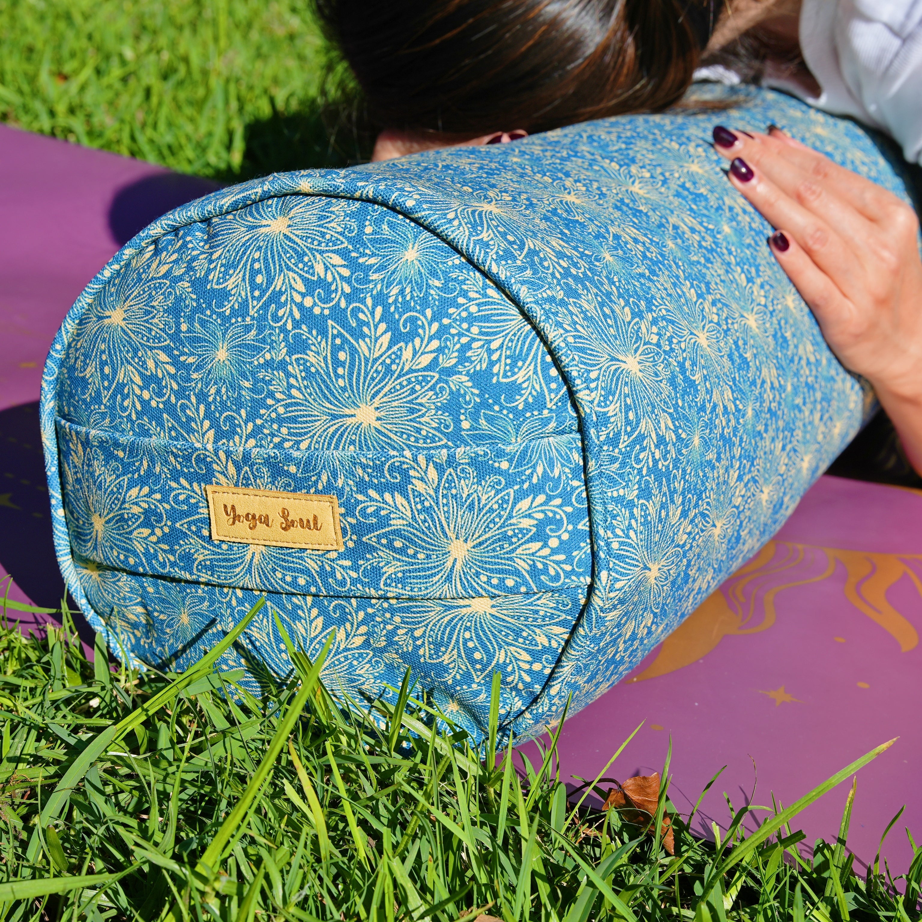Round Yoga Bolster | Sattva Lotus | Indigo
