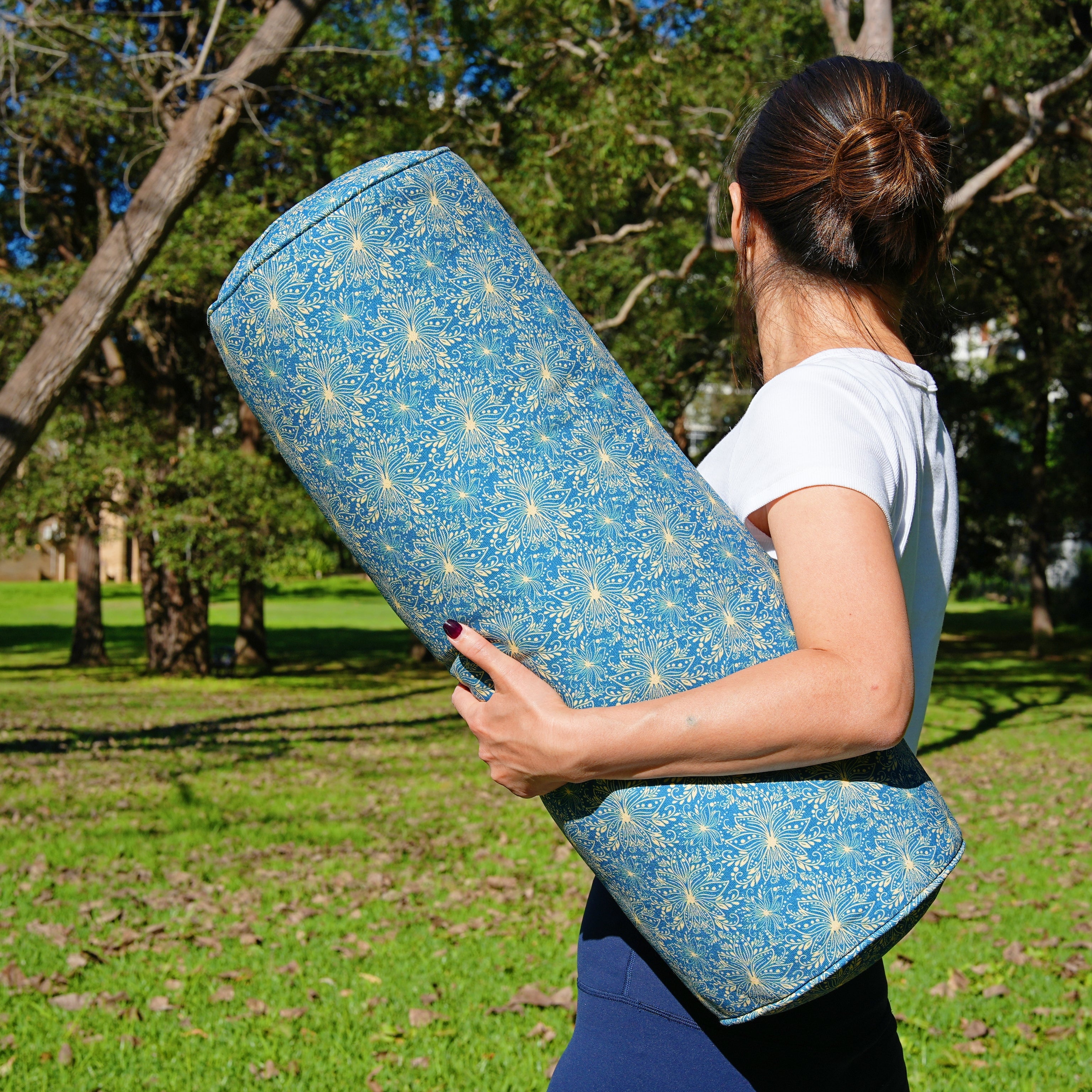 Round Yoga Bolster | Sattva Lotus | Indigo