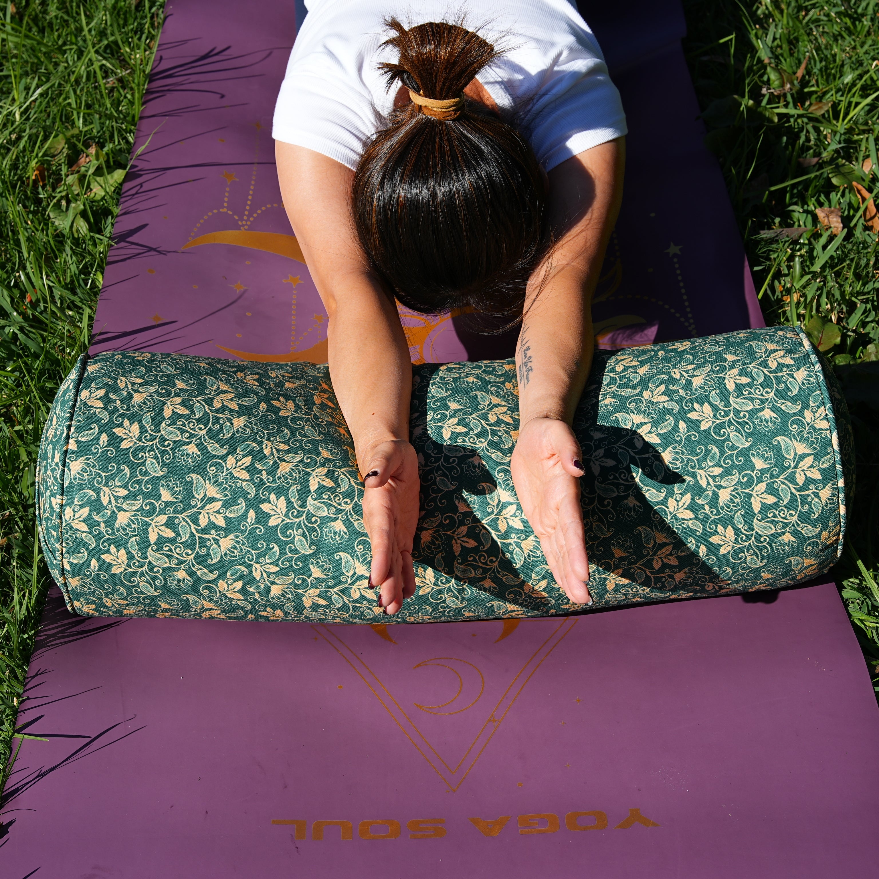 Round Yoga Bolster | Shanti Lotus| Forrest
