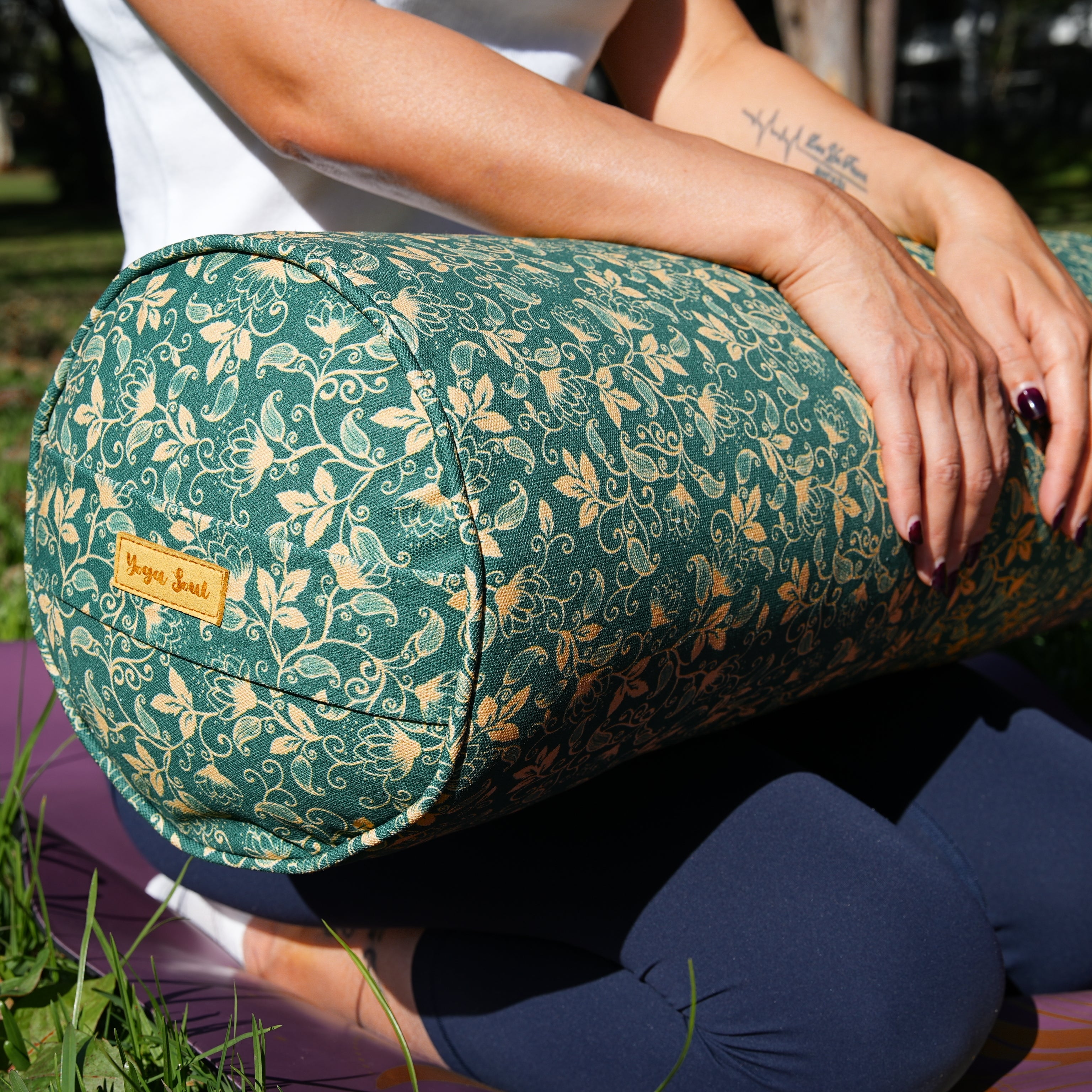 Round Yoga Bolster | Shanti Lotus| Forrest