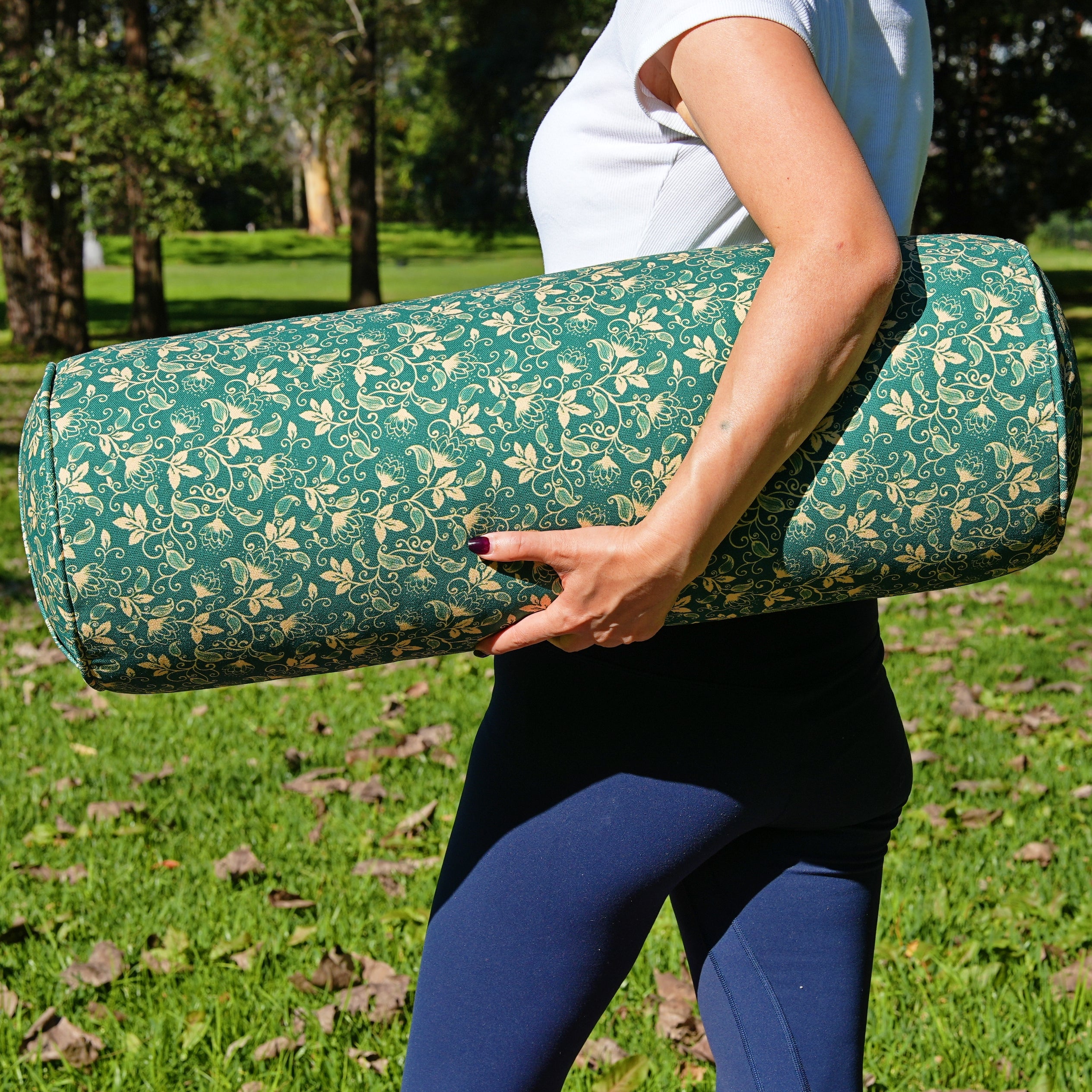 Round Yoga Bolster | Shanti Lotus| Forrest