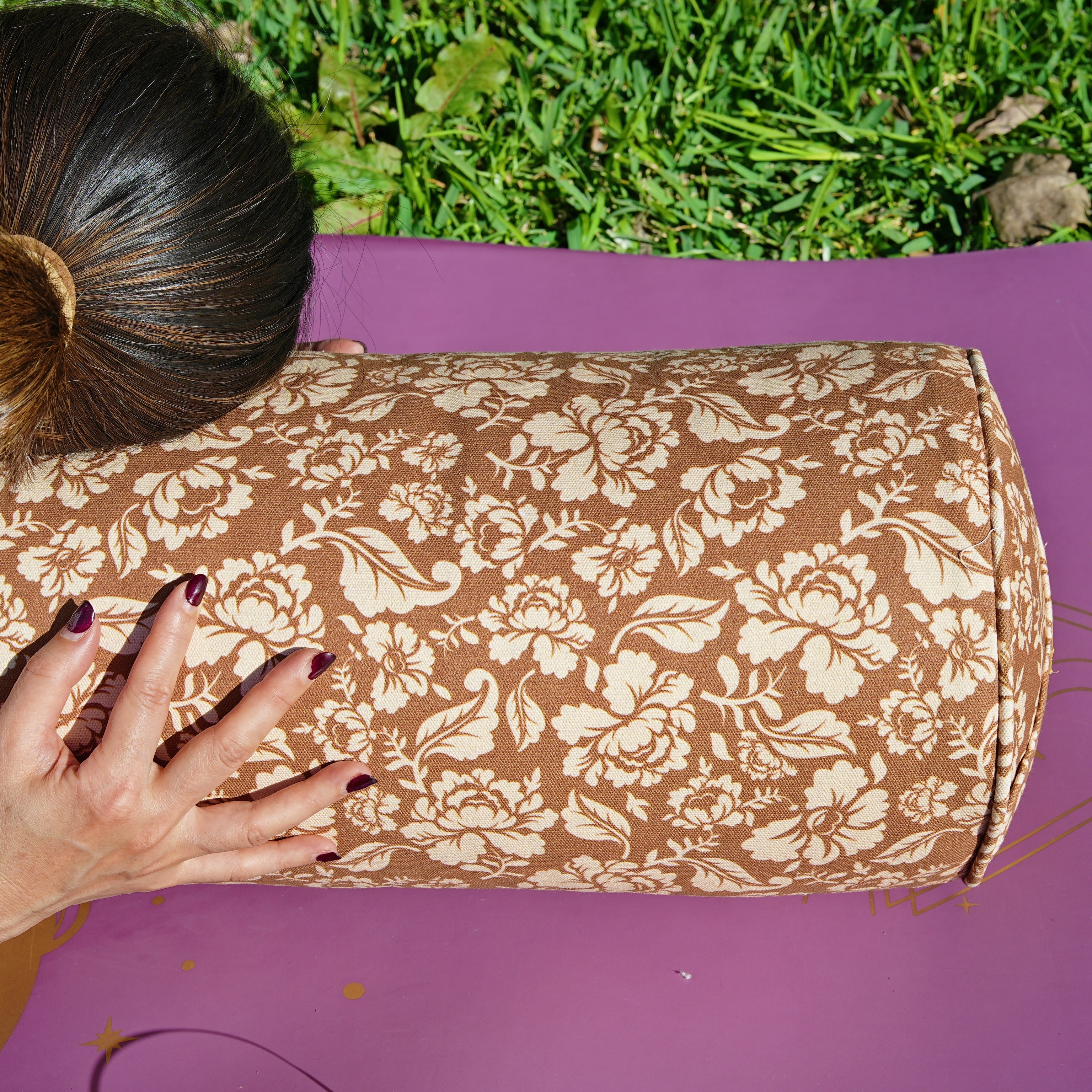 Round Yoga Bolster | Ananda Rose | Caramel