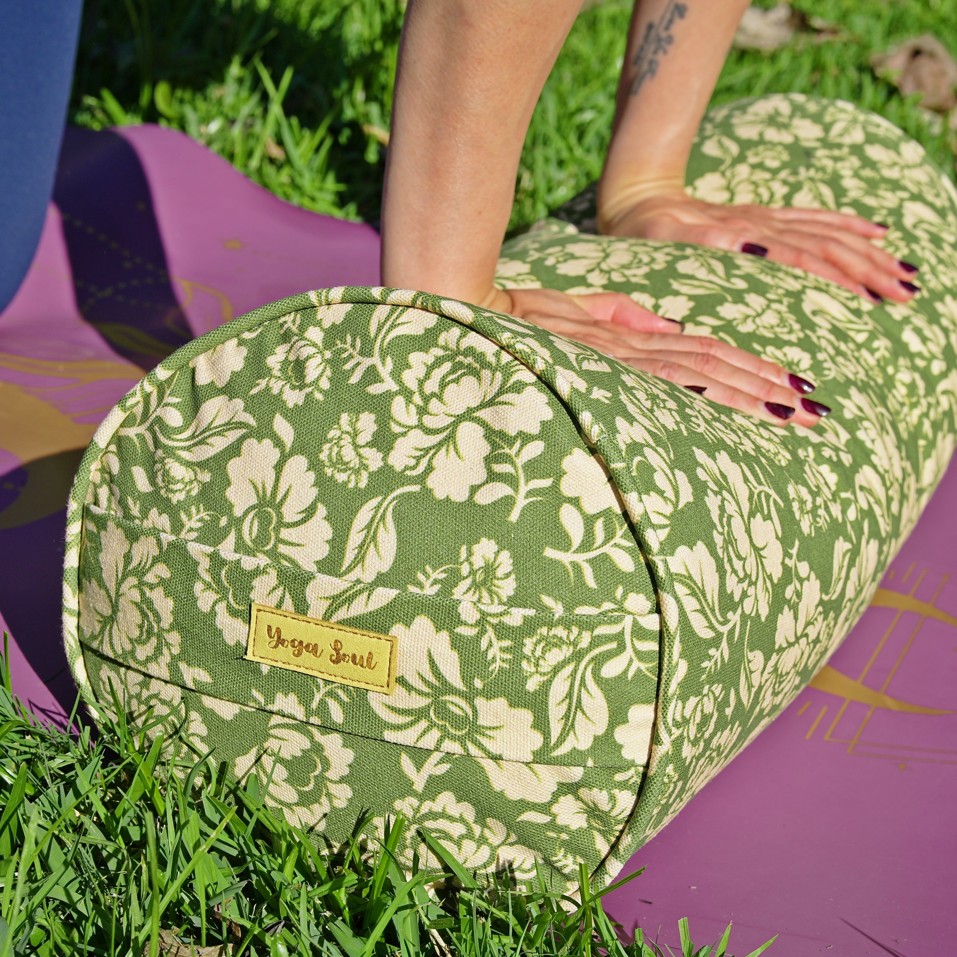 Round Yoga Bolster | Ananda Rose | Olive