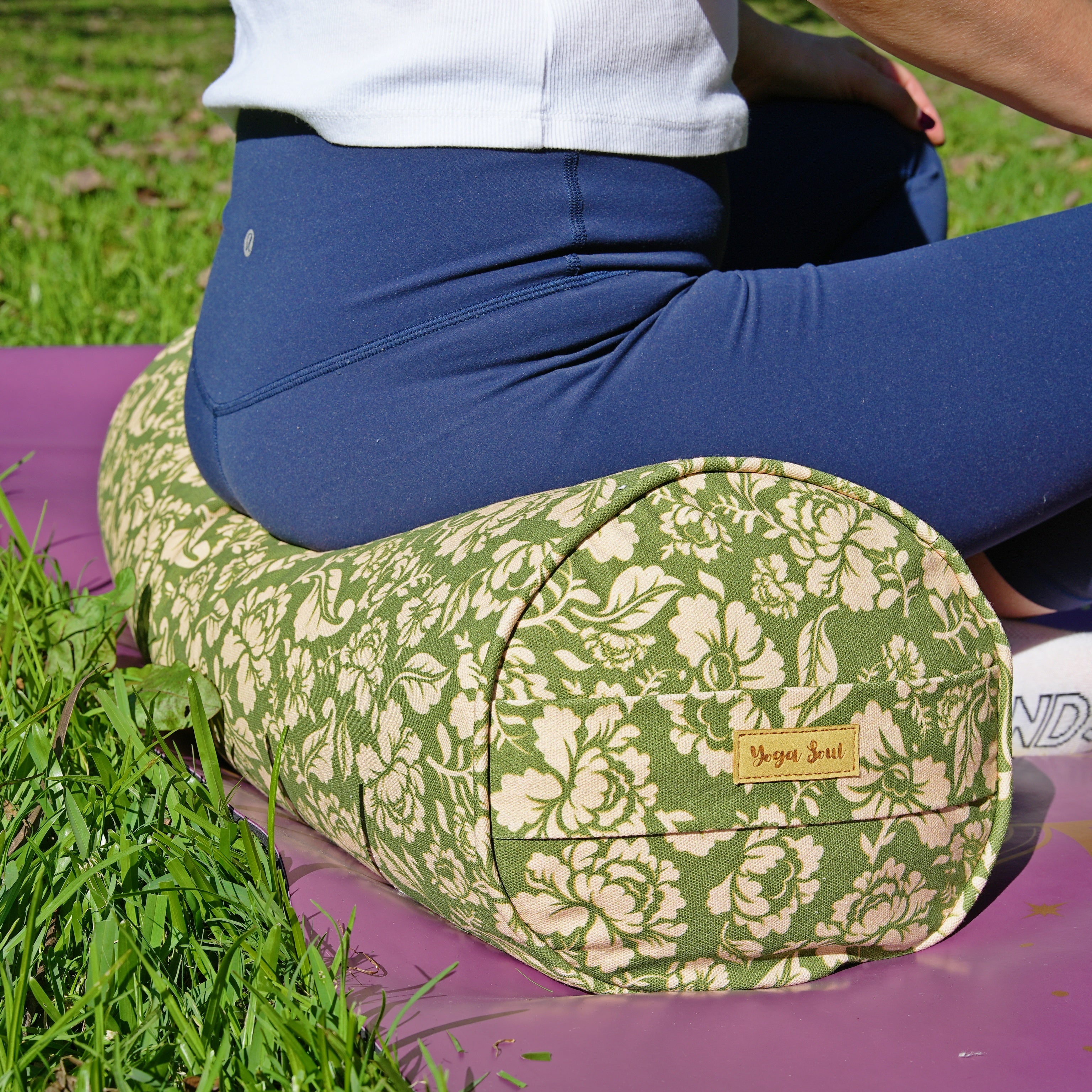 Round Yoga Bolster | Ananda Rose | Olive