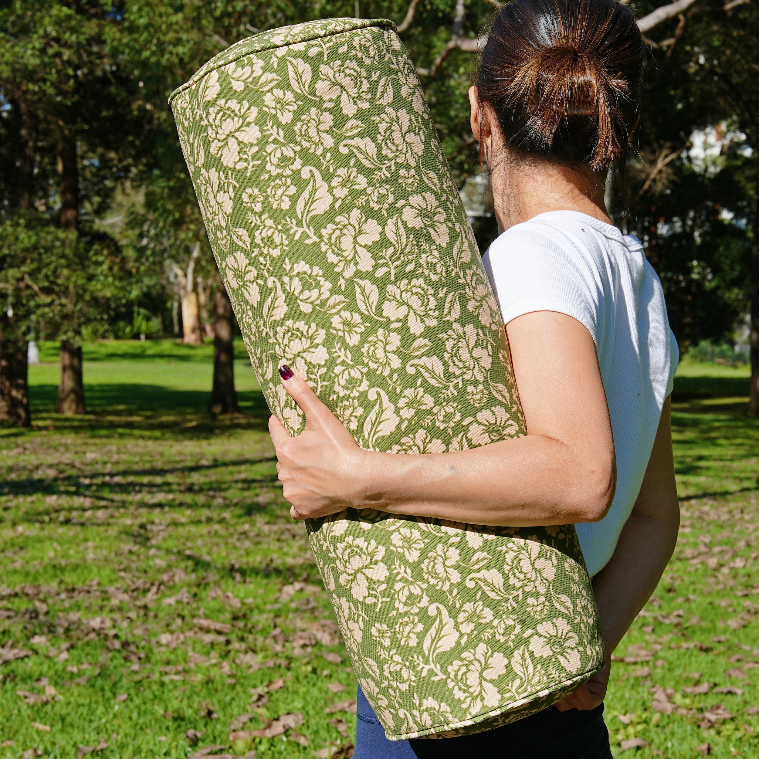 Round Yoga Bolster | Ananda Rose | Olive