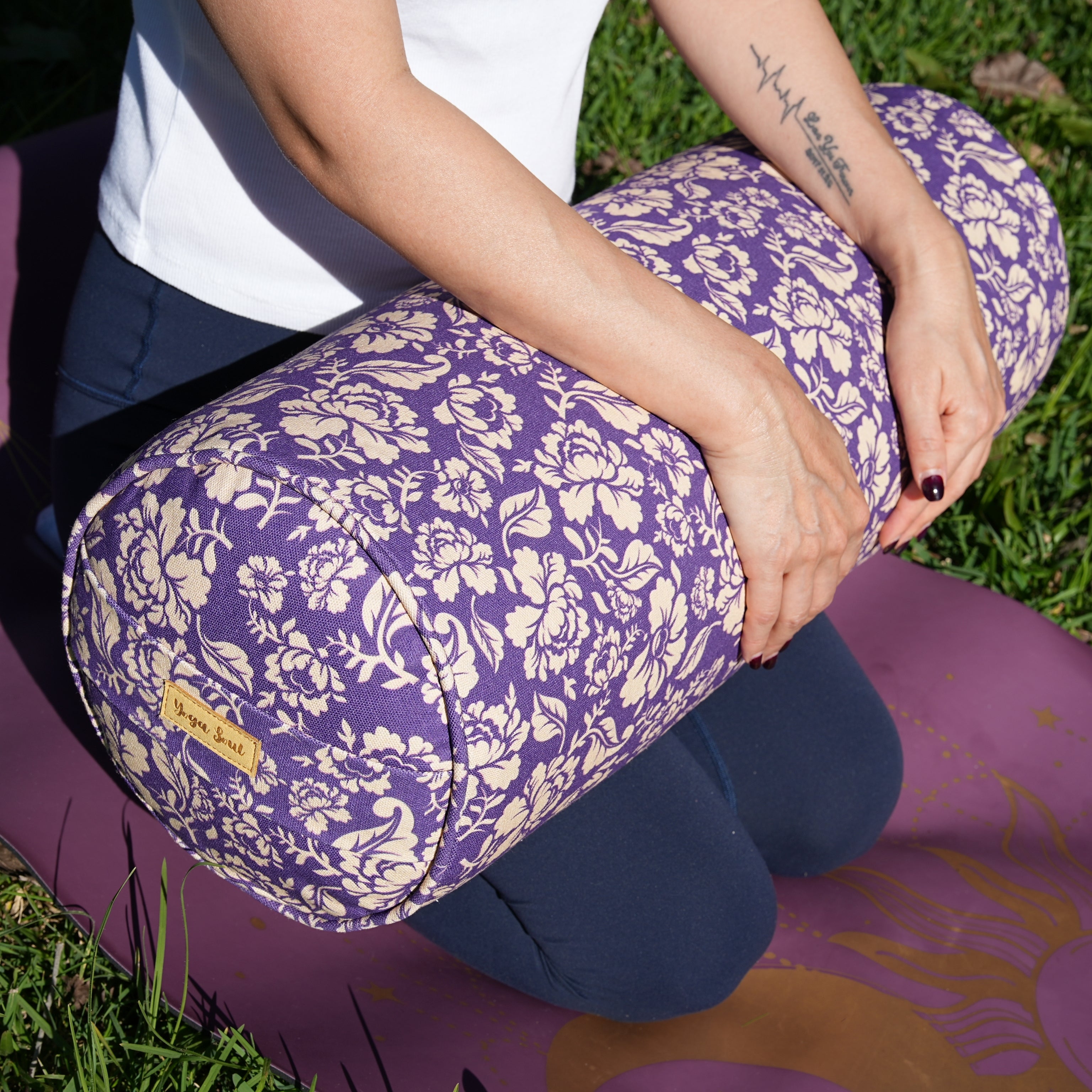 Round Yoga Bolster | Ananda Rose | Mystic Violet