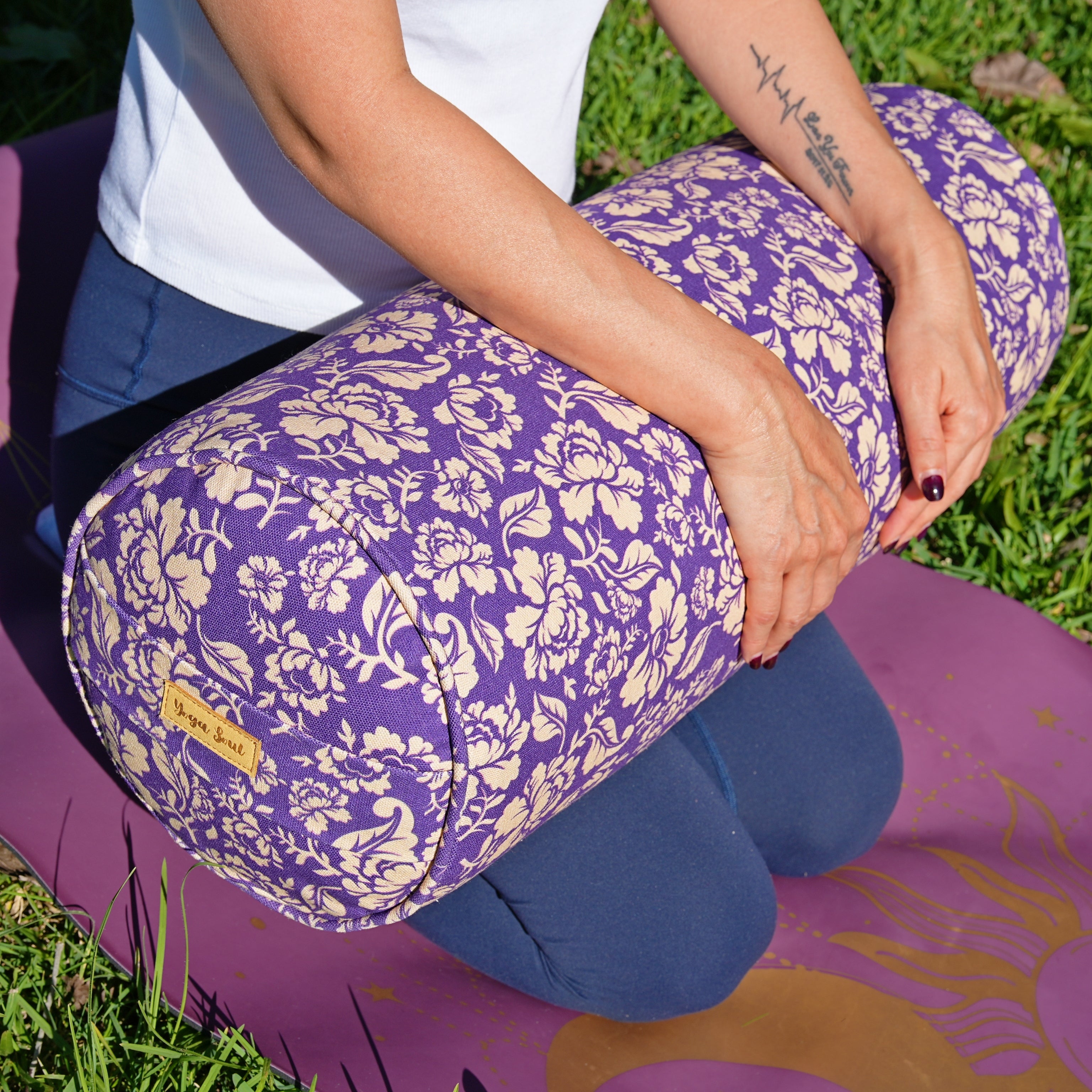 Round Yoga Bolster | Ananda Rose | Mystic Violet