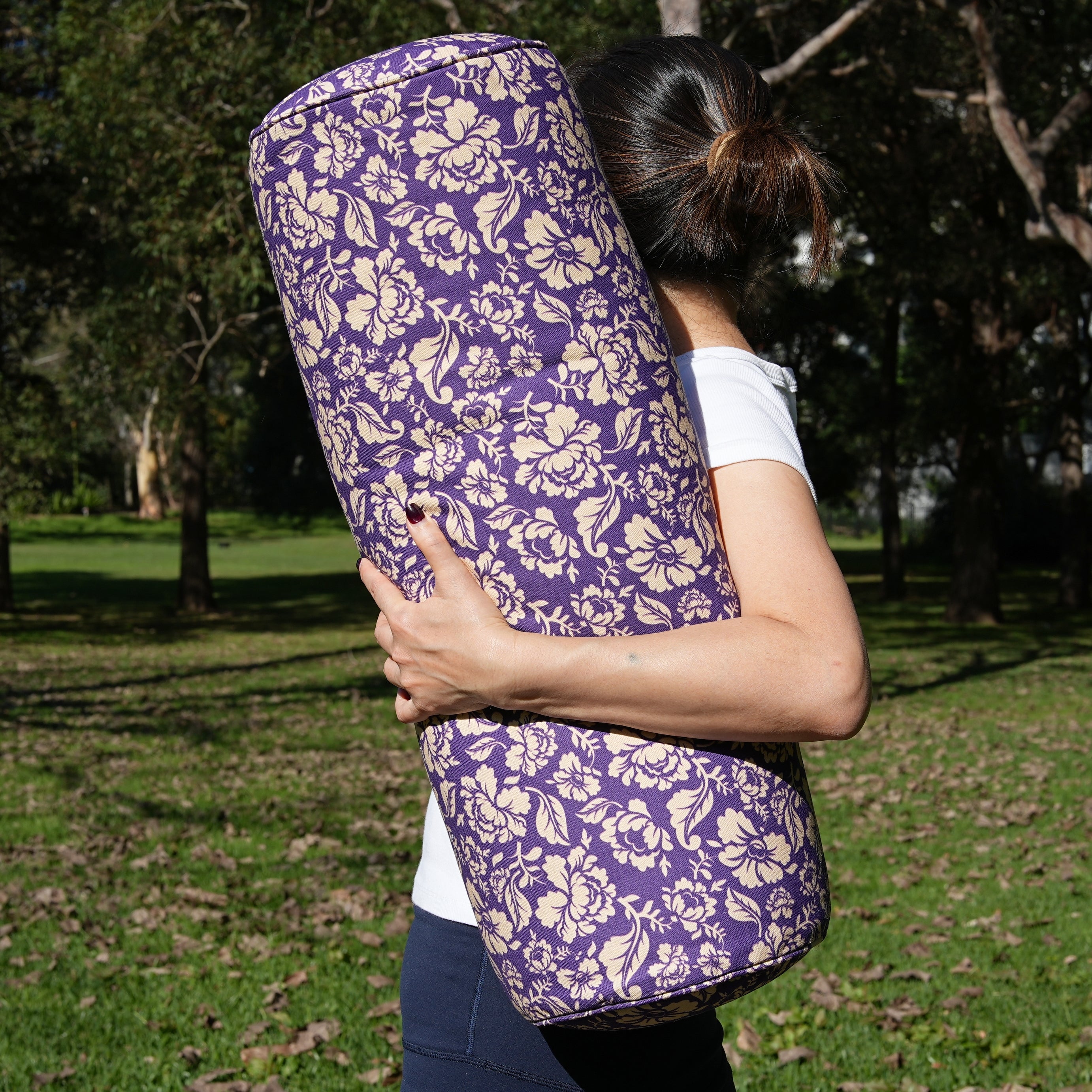 Round Yoga Bolster | Ananda Rose | Mystic Violet