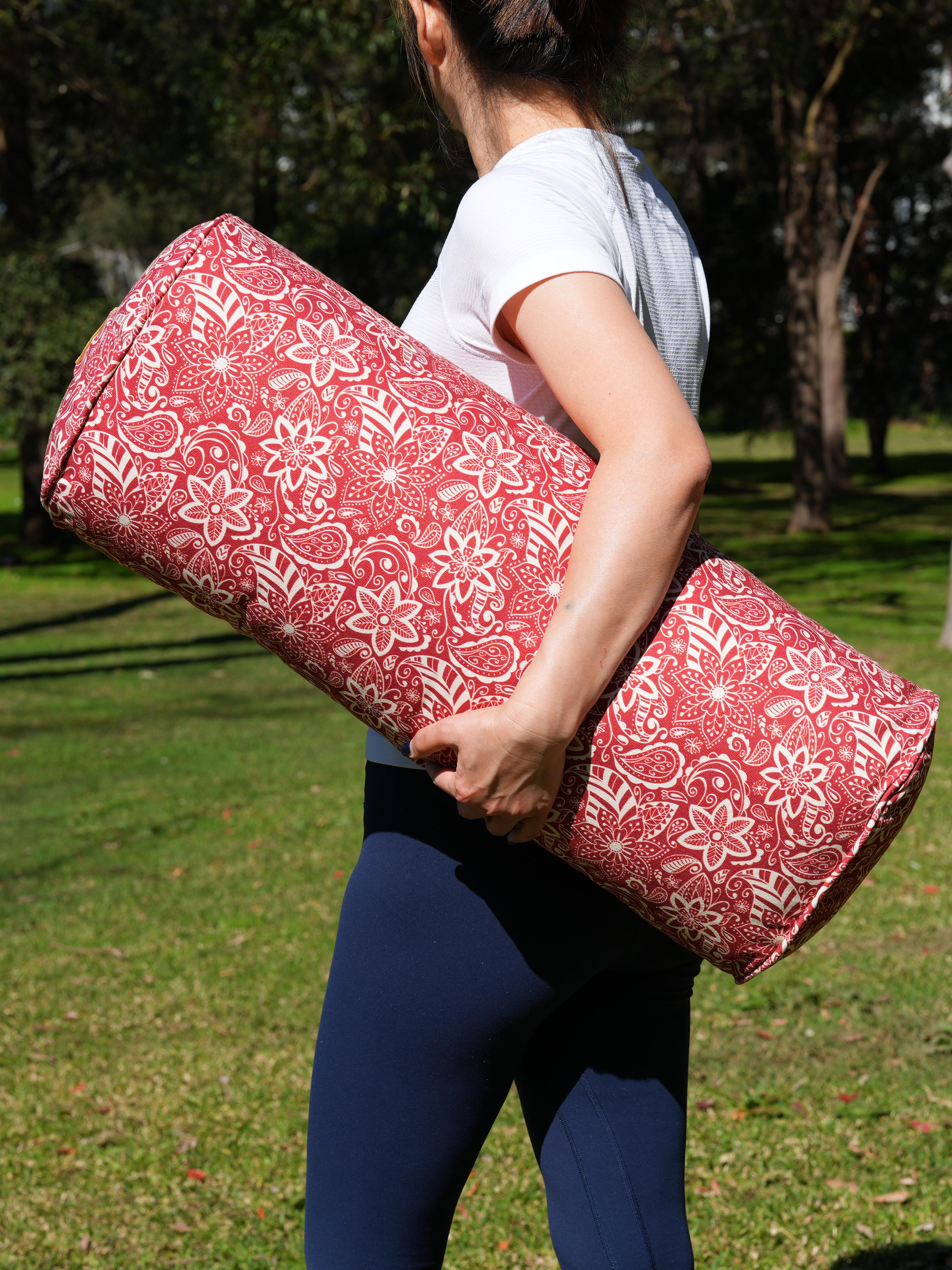 Oval Yoga Bolster | StarFlower| Aura Red