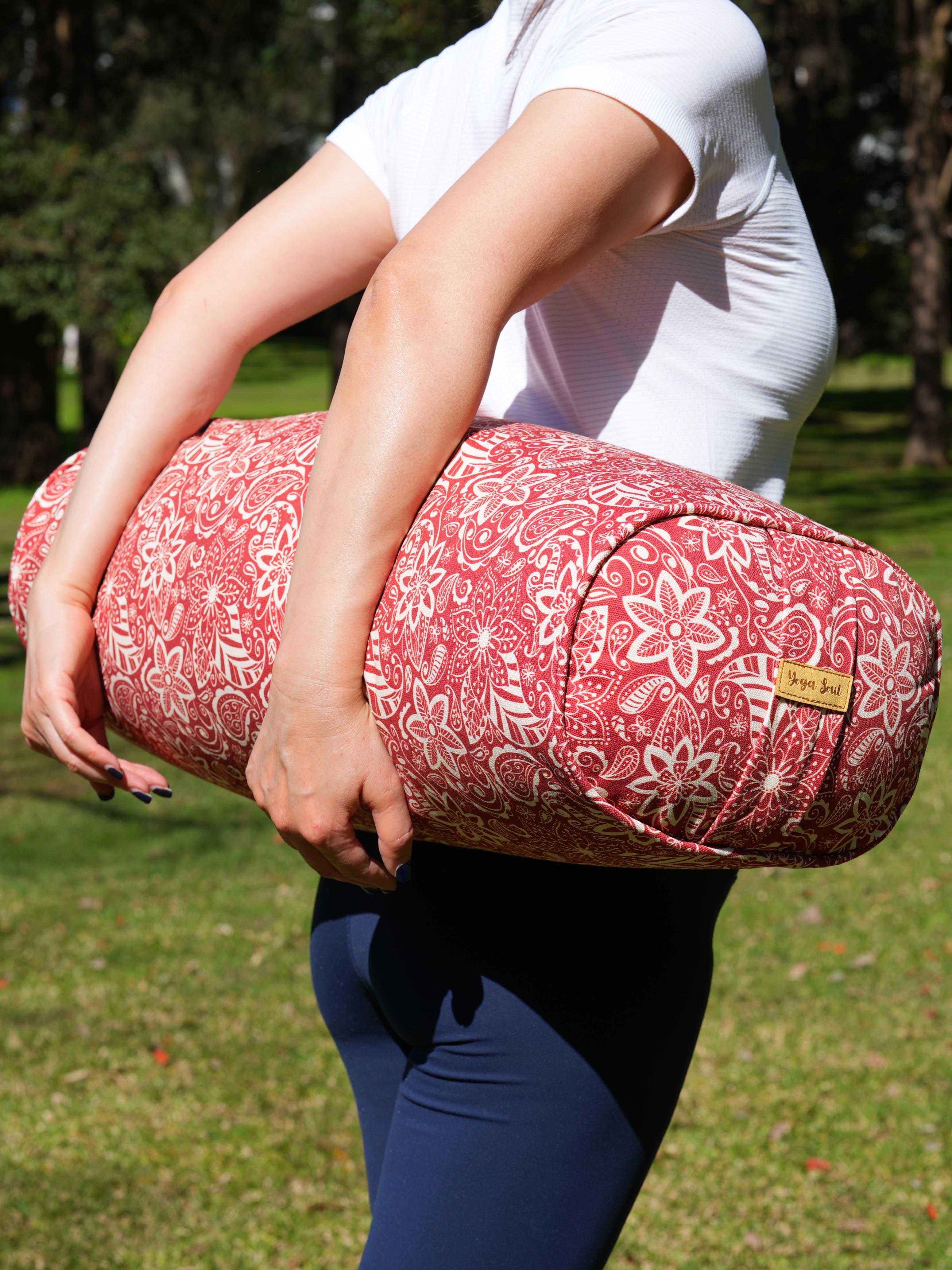 Oval Yoga Bolster | StarFlower| Aura Red