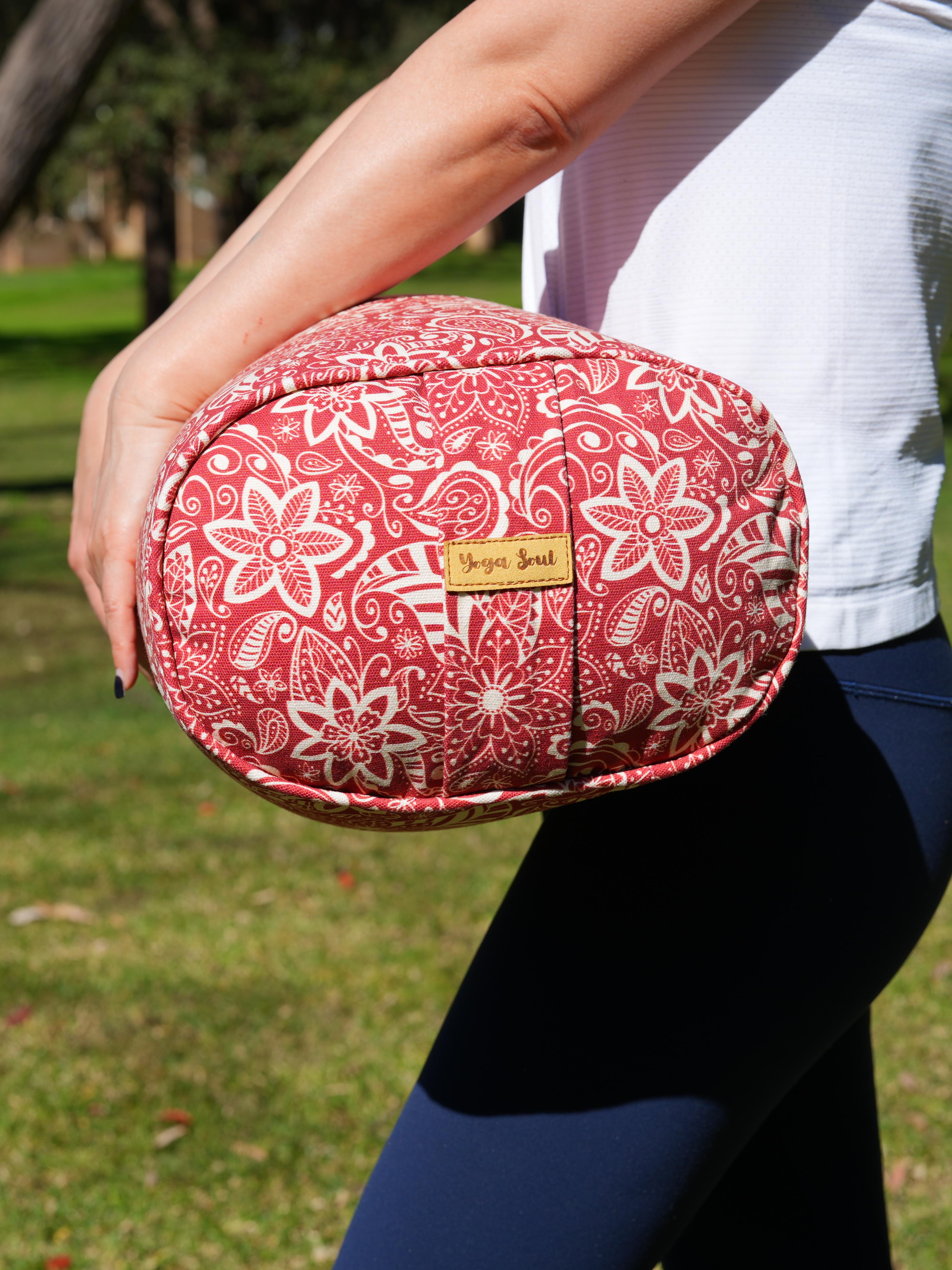 Oval Yoga Bolster | StarFlower| Aura Red