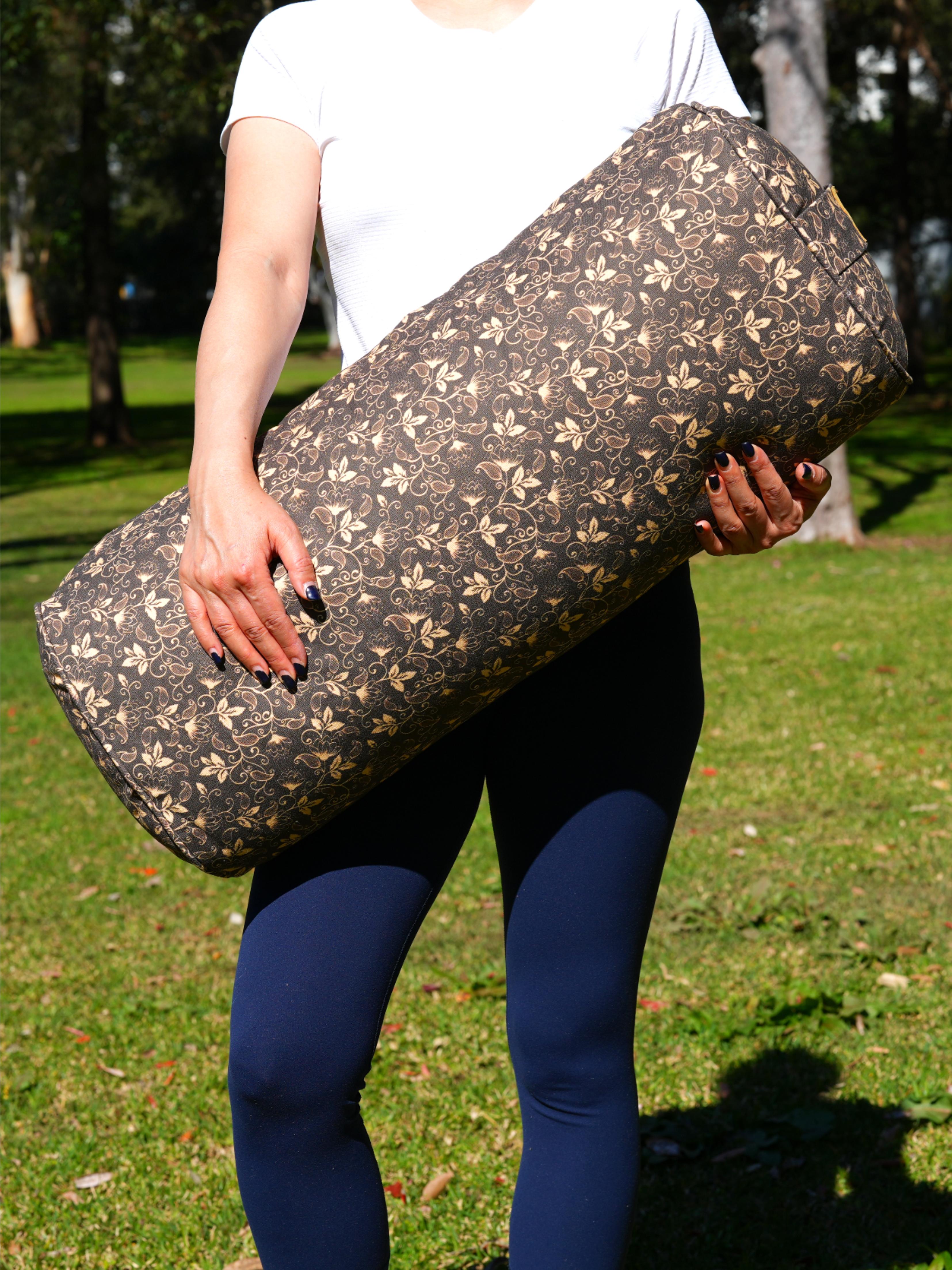 Oval Yoga Bolster | Water Lily| Coffee