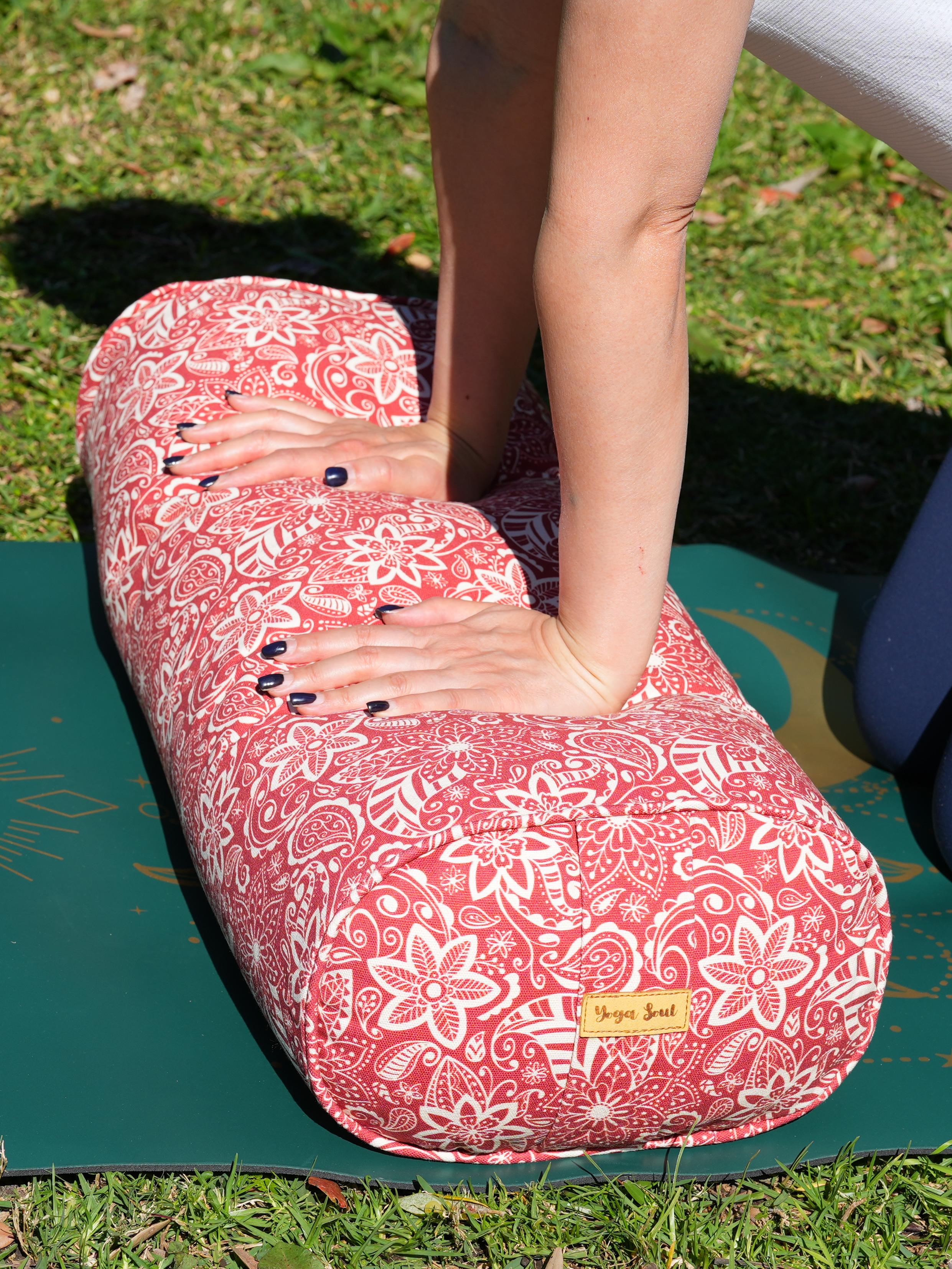 Oval Yoga Bolster | StarFlower| Aura Red