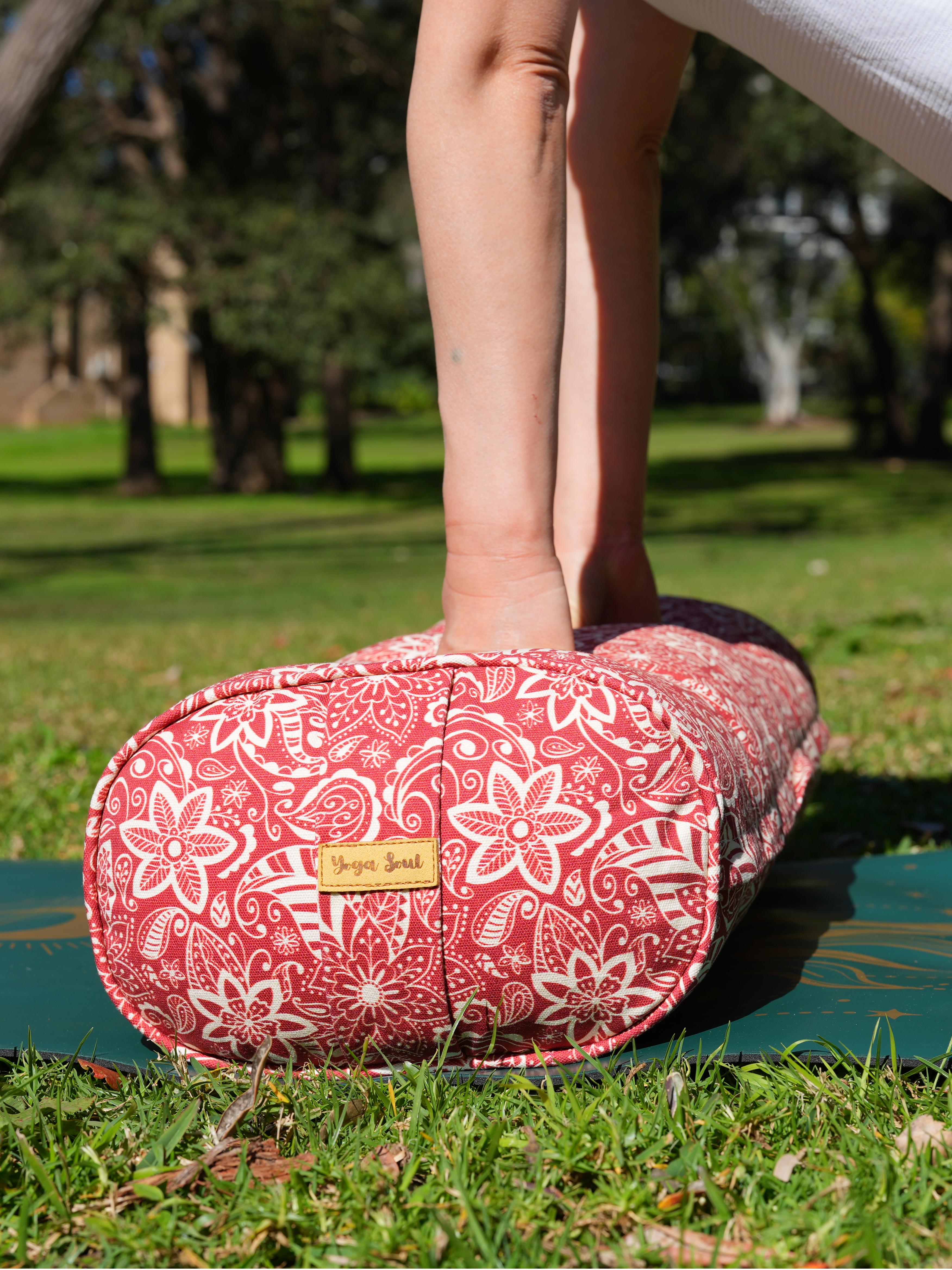 Oval Yoga Bolster | StarFlower| Aura Red