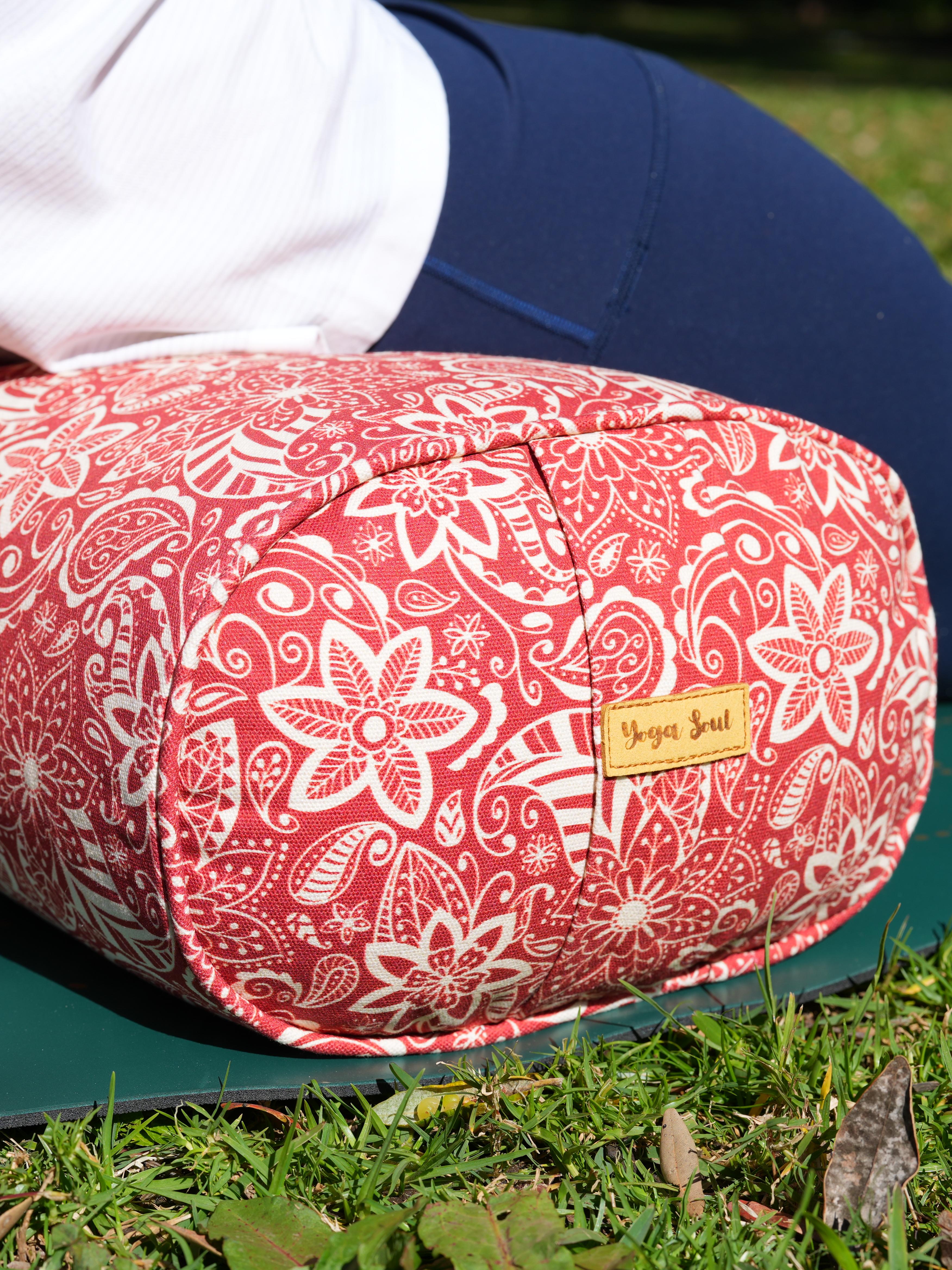 Oval Yoga Bolster | StarFlower| Aura Red