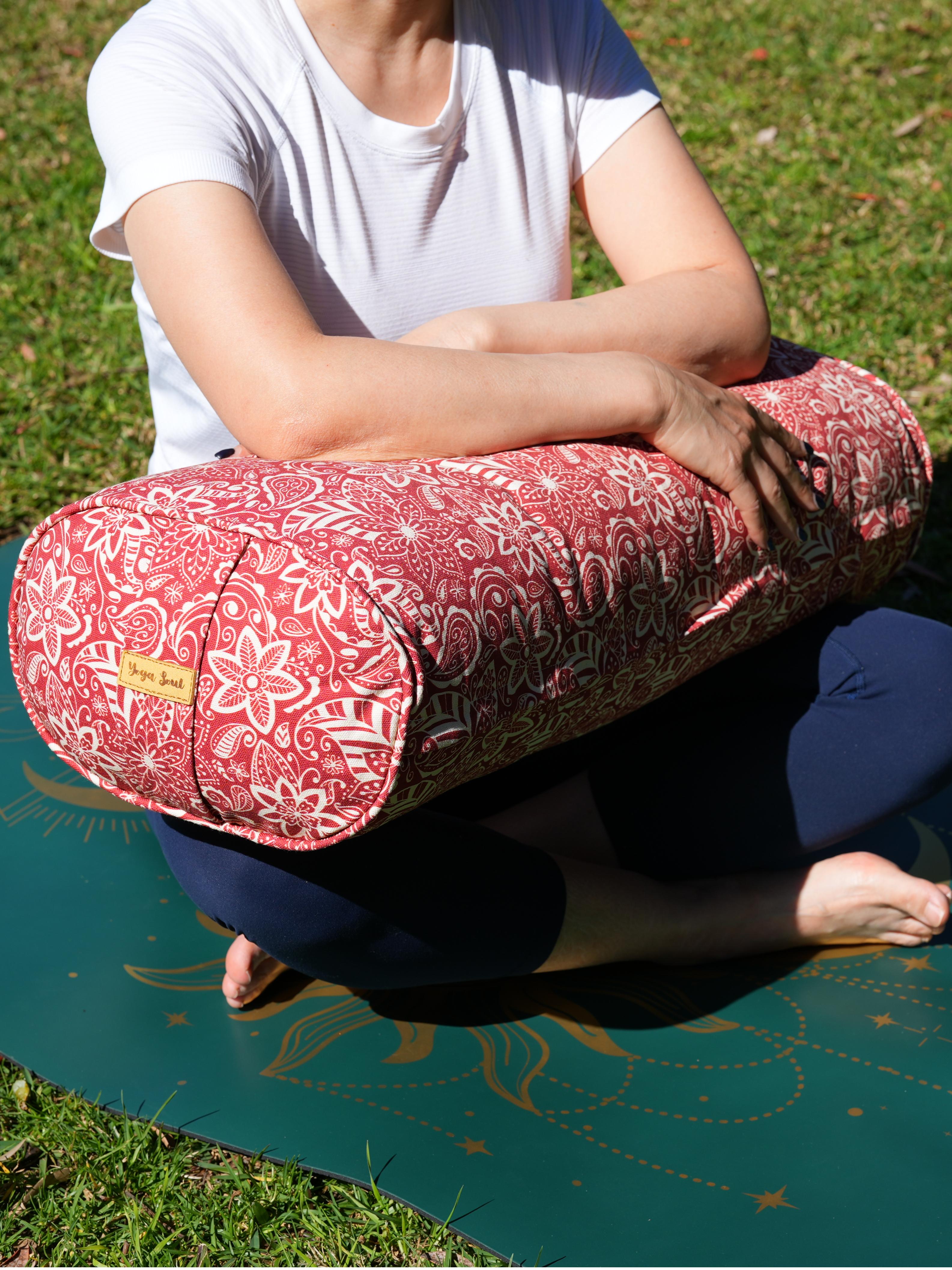 Oval Yoga Bolster | StarFlower| Aura Red