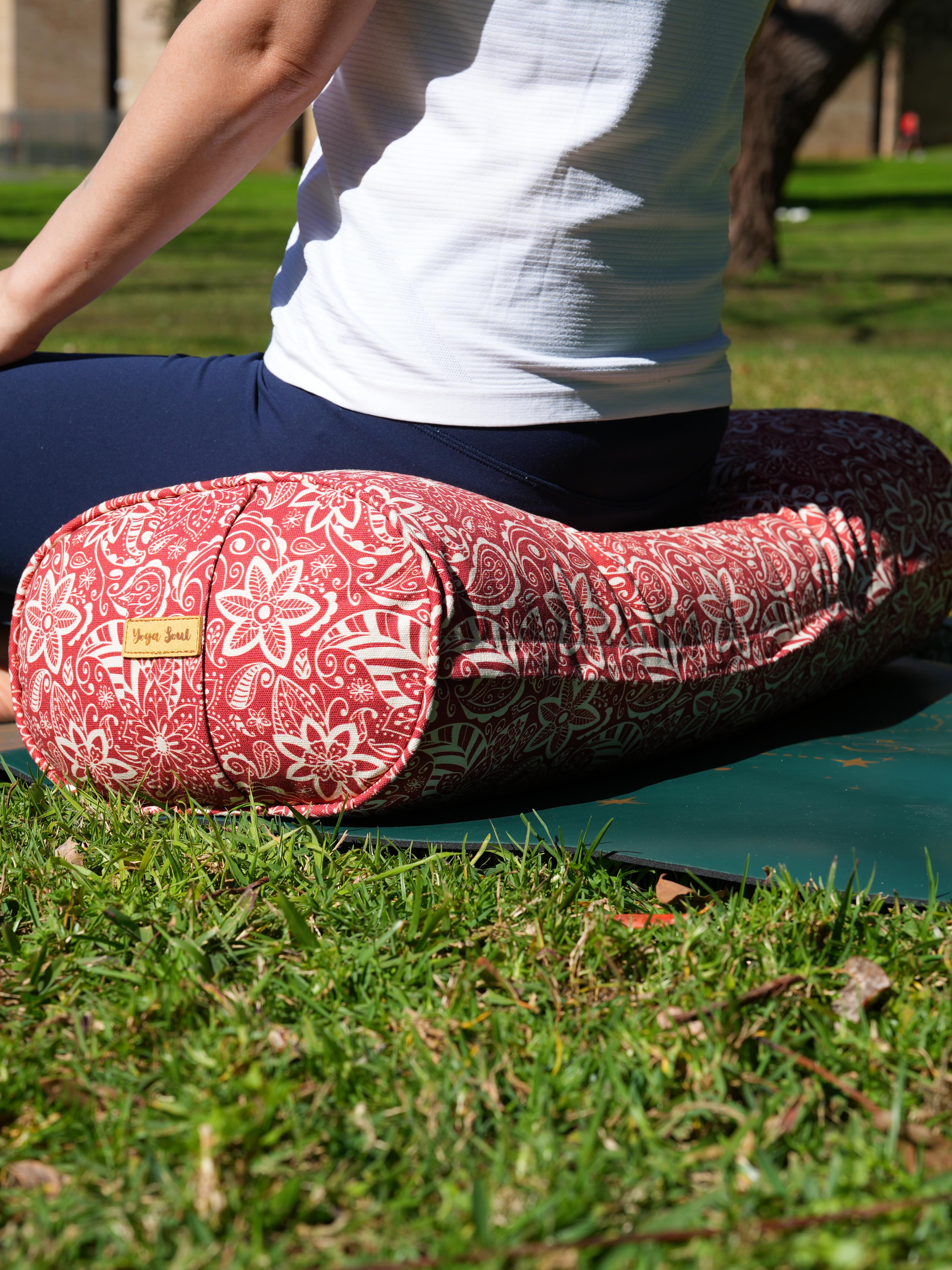Oval Yoga Bolster | StarFlower| Aura Red