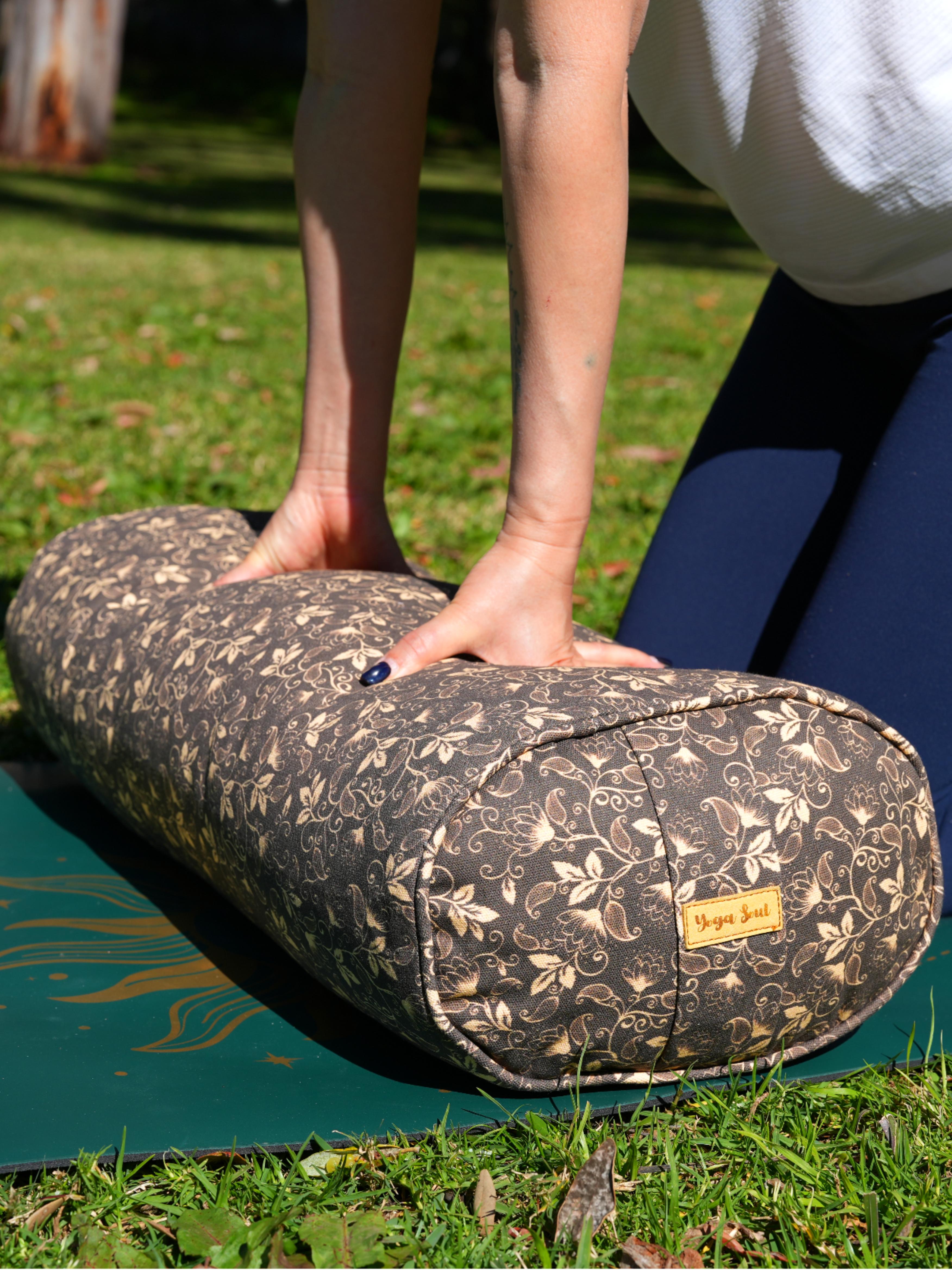 Oval Yoga Bolster | Water Lily| Coffee