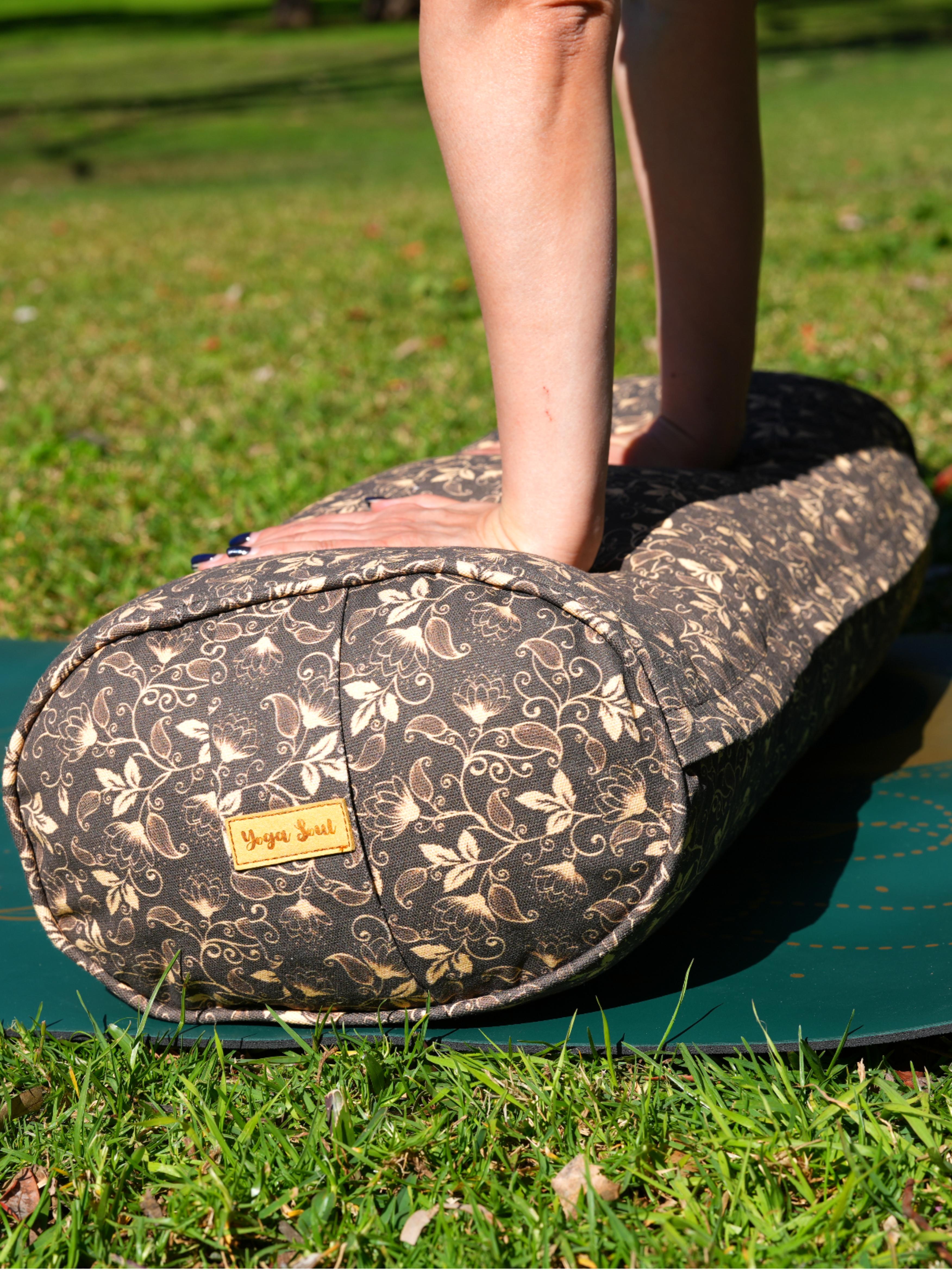 Oval Yoga Bolster | Water Lily| Coffee