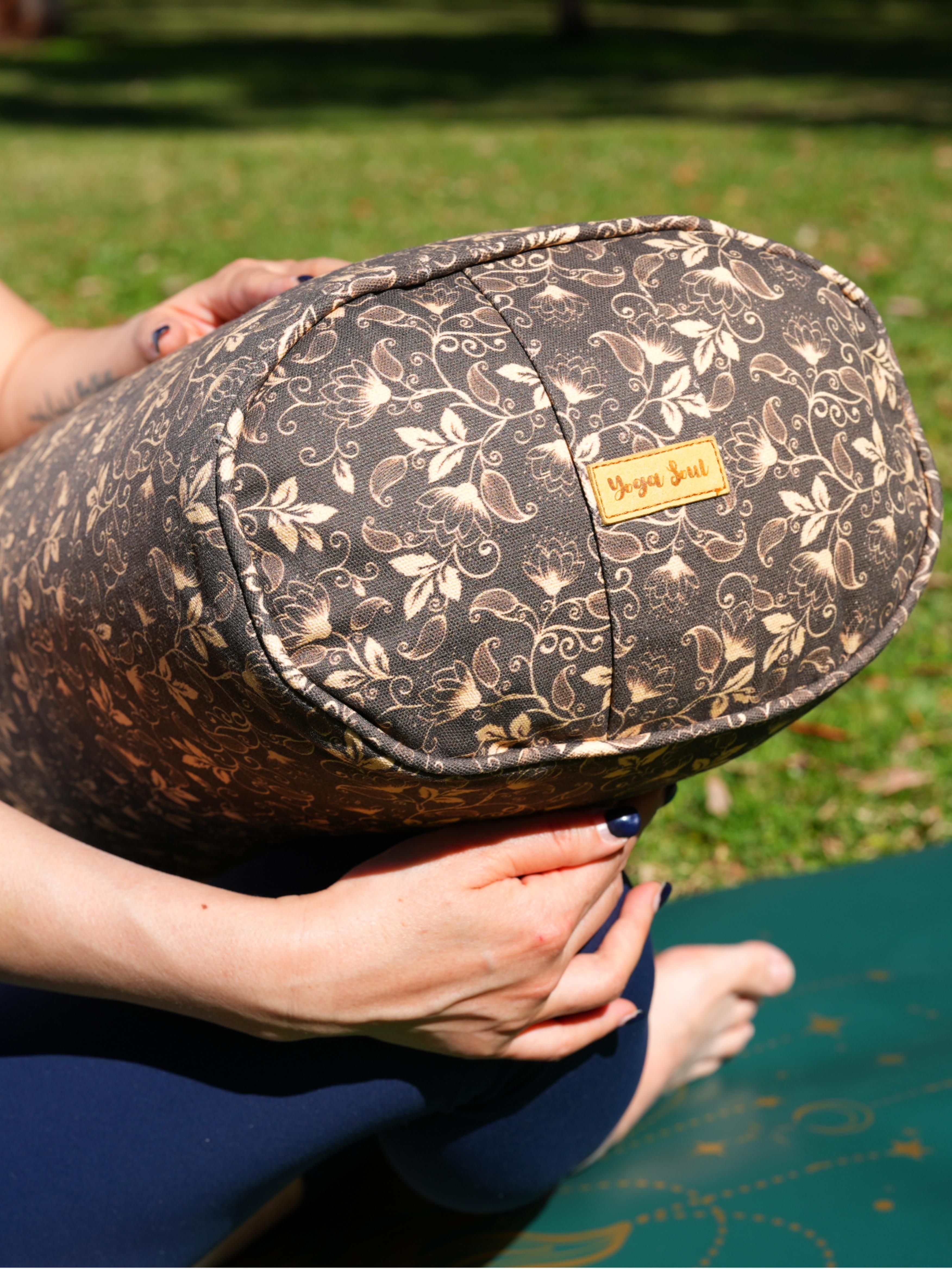 Oval Yoga Bolster | Water Lily| Coffee