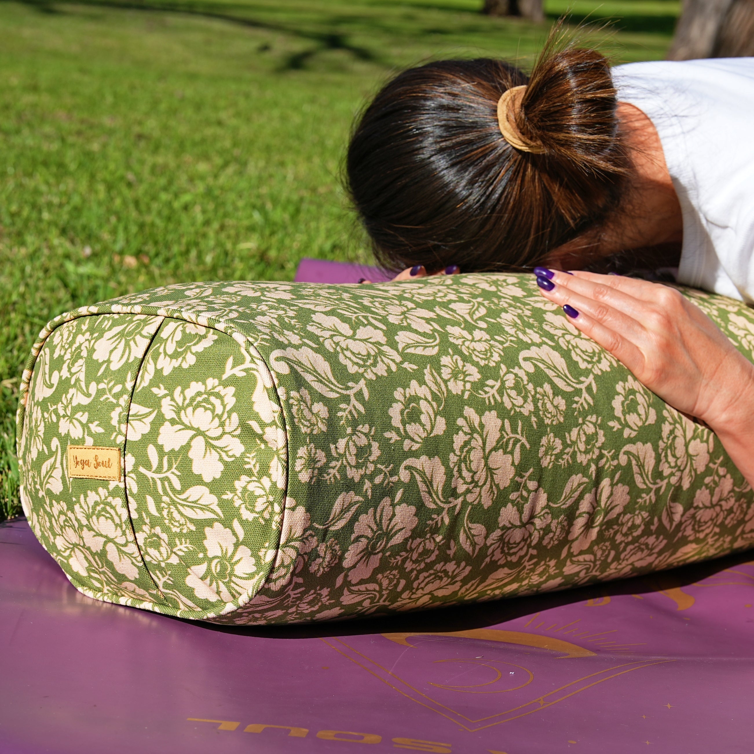 Oval Yoga Bolster | Ananda Rose | Olive