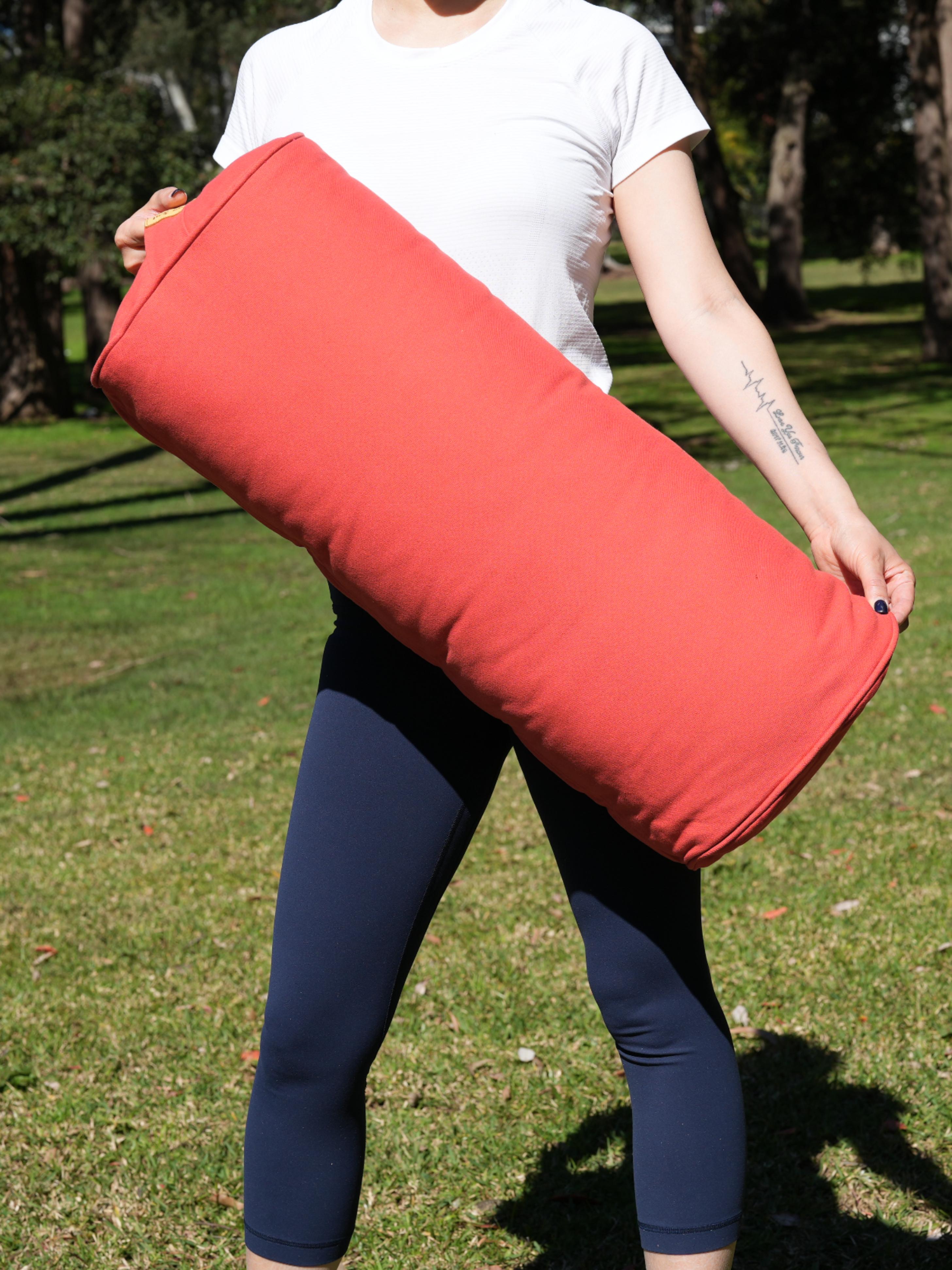 Oval Yoga Bolster | Pure | Red Orange