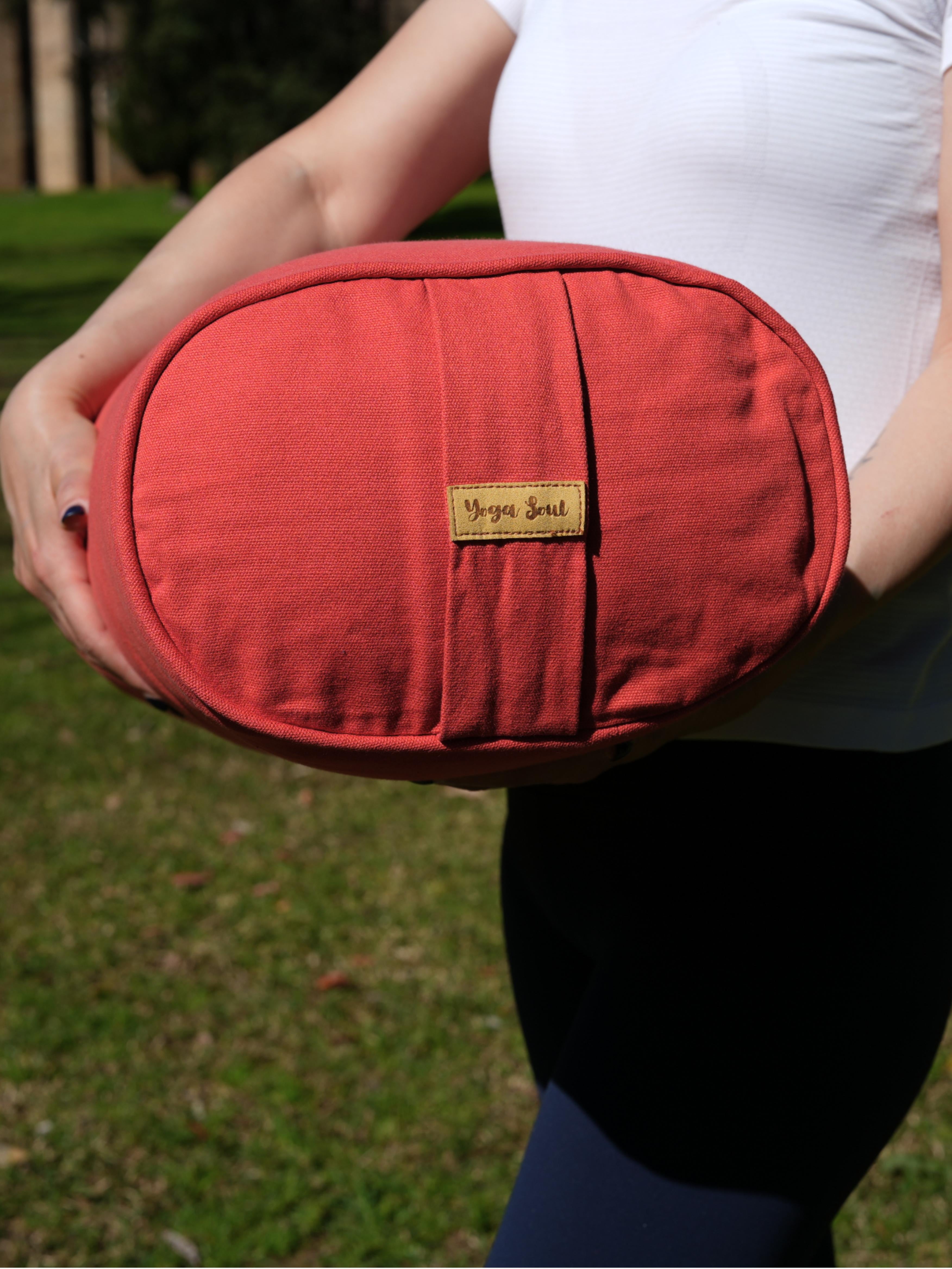 Oval Yoga Bolster | Pure | Red Orange