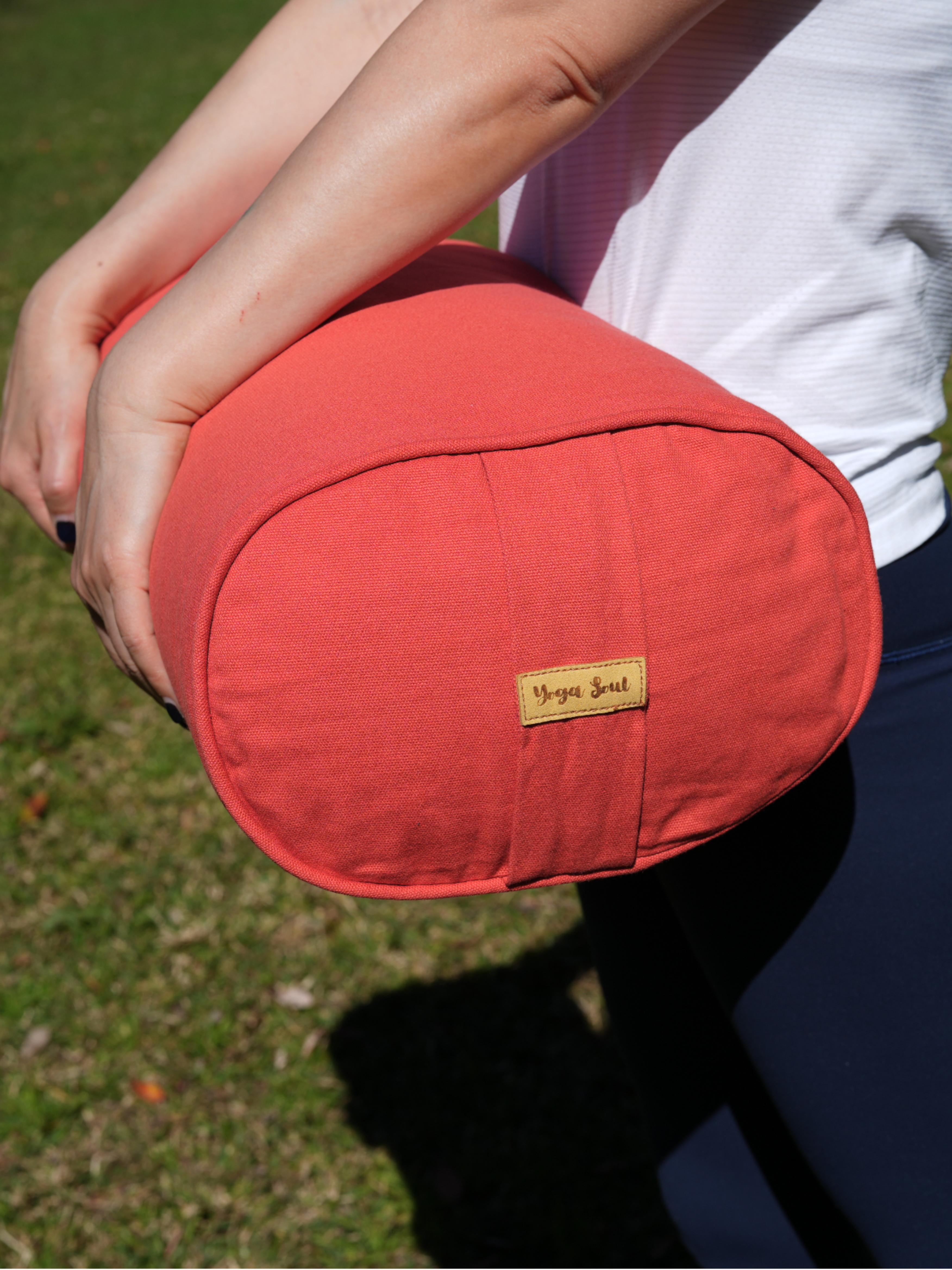 Oval Yoga Bolster | Pure | Red Orange