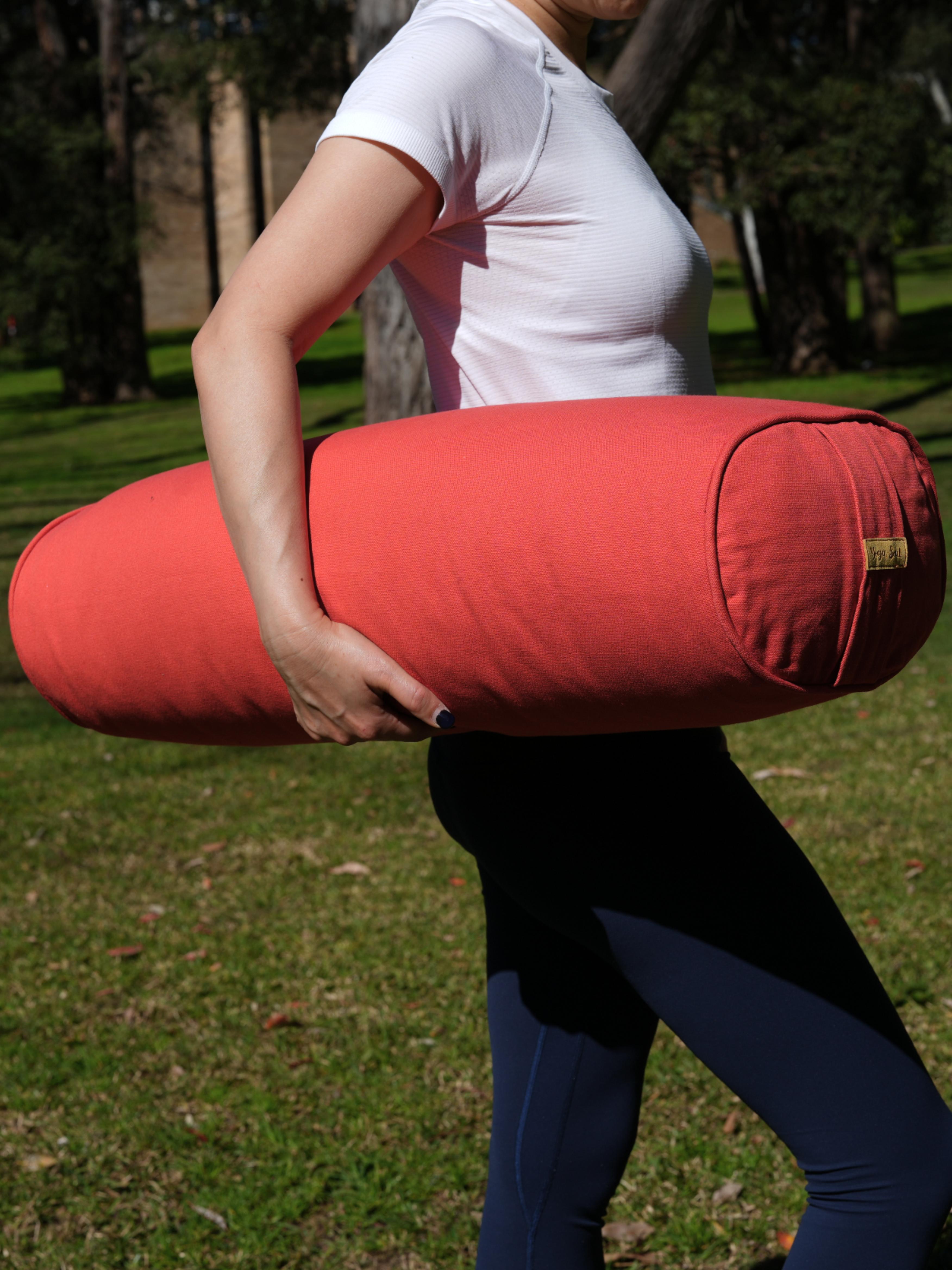 Oval Yoga Bolster | Pure | Red Orange