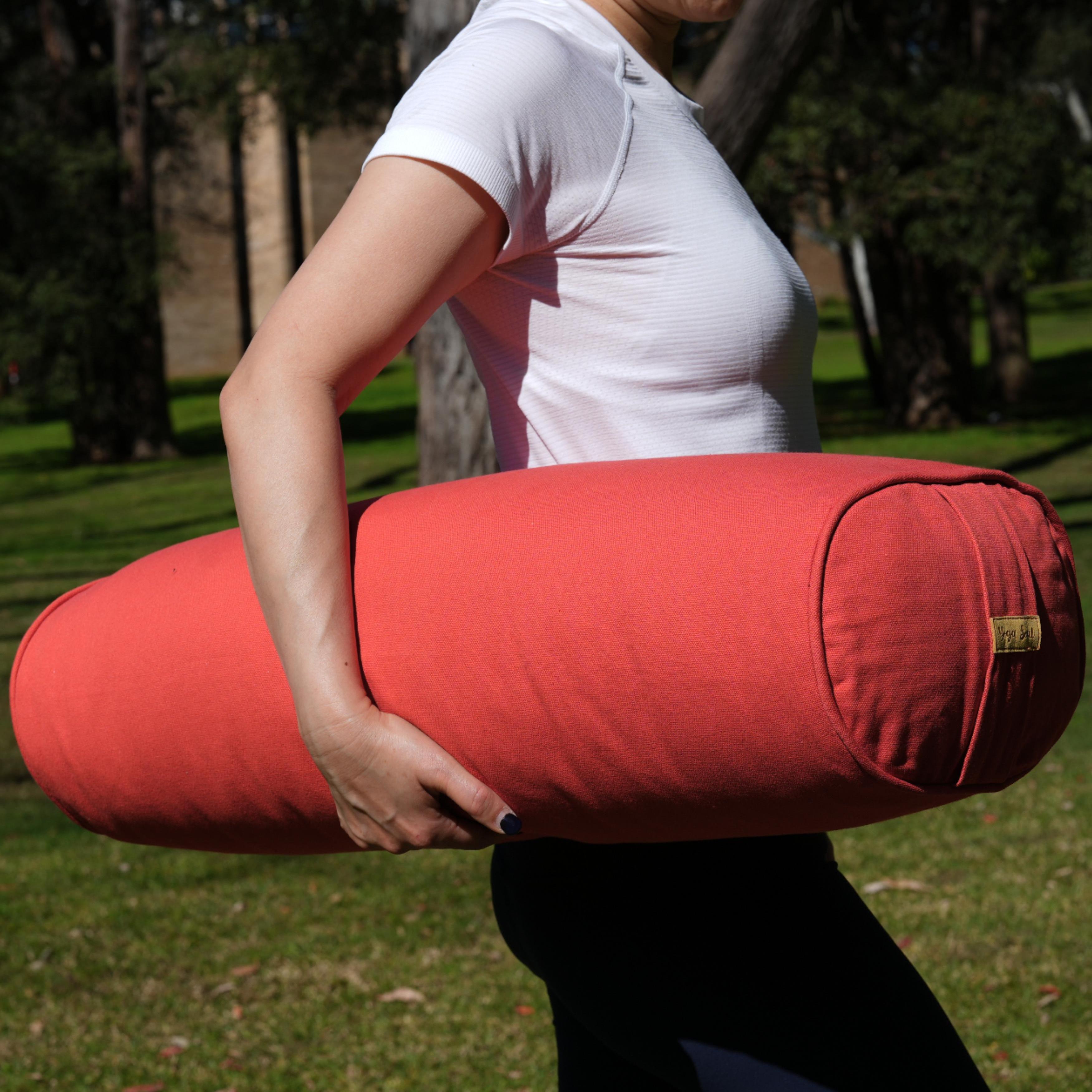 Oval Yoga Bolster | Pure | Red Orange