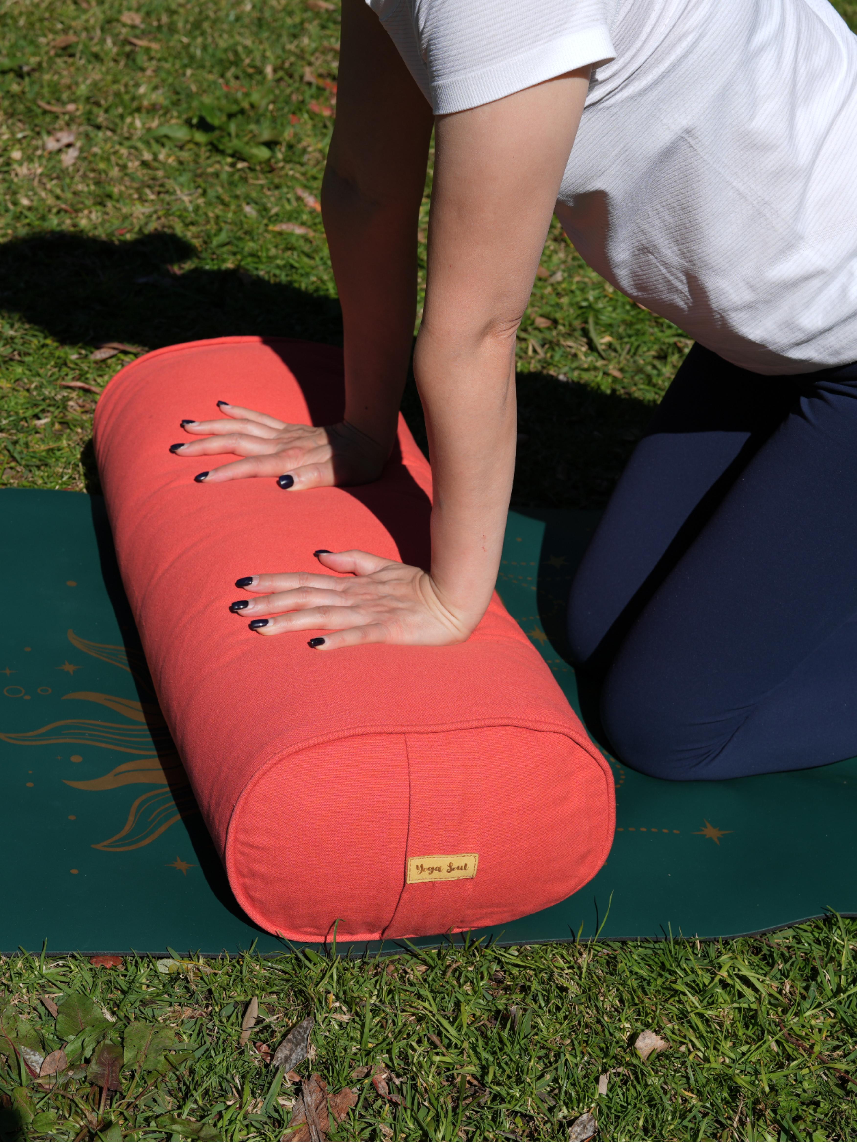 Oval Yoga Bolster | Pure | Red Orange