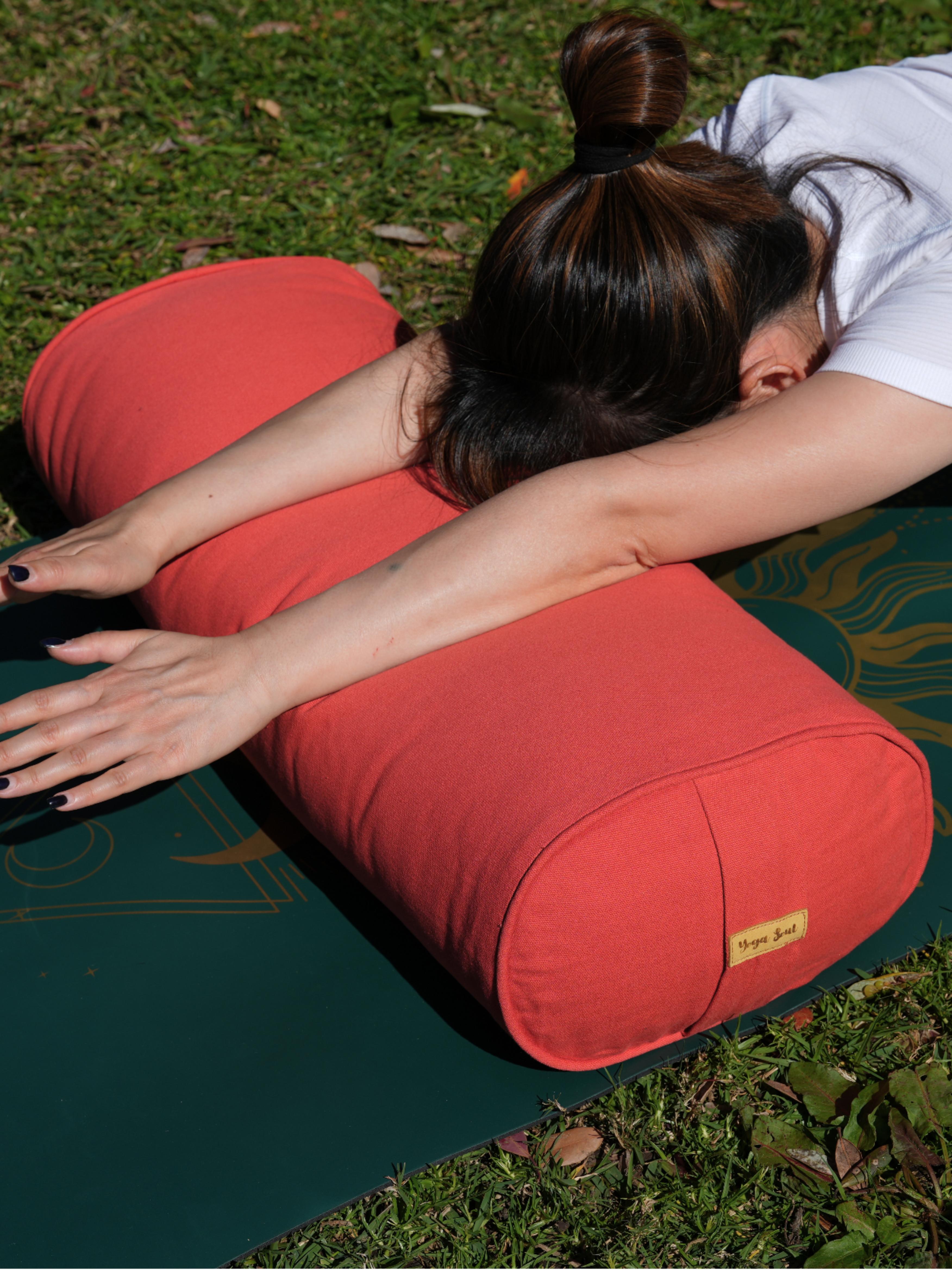 Oval Yoga Bolster | Pure | Red Orange