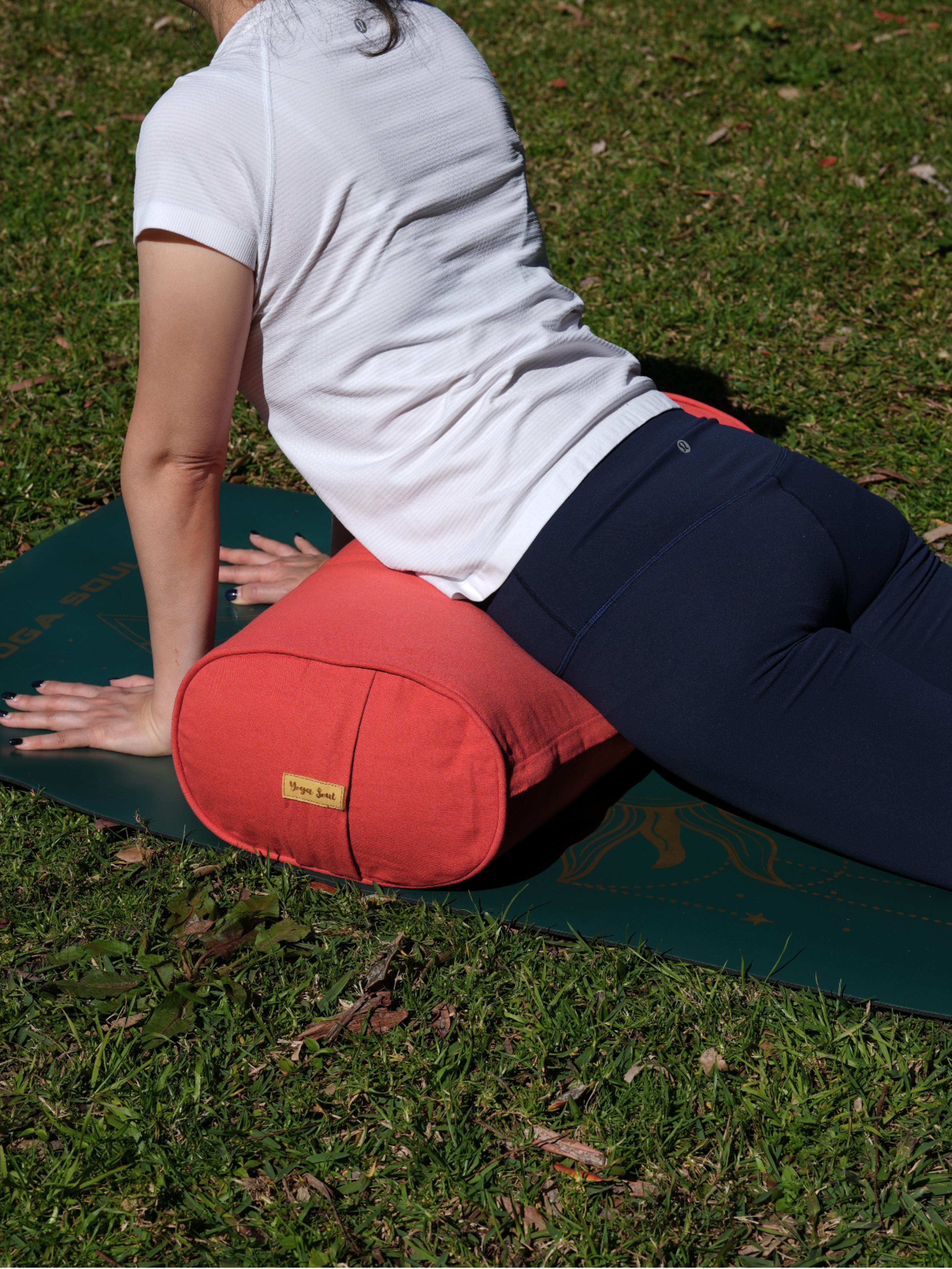 Oval Yoga Bolster | Pure | Red Orange