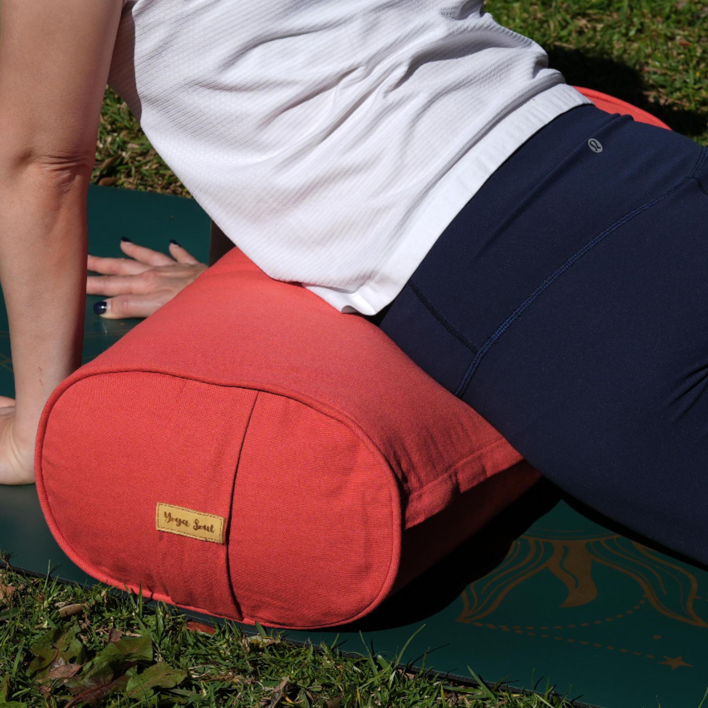 Oval Yoga Bolster | Pure | Red Orange