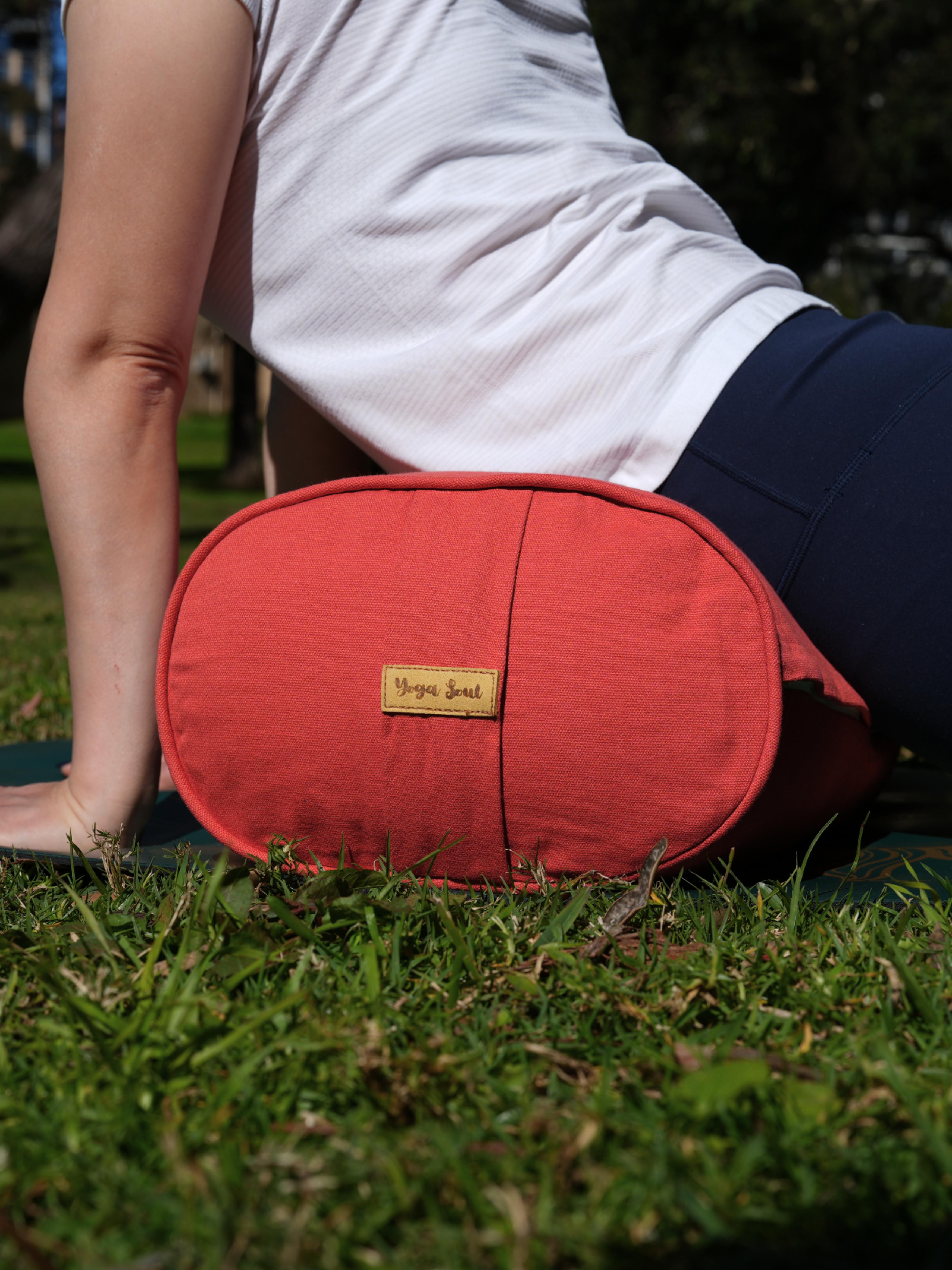 Oval Yoga Bolster | Pure | Red Orange