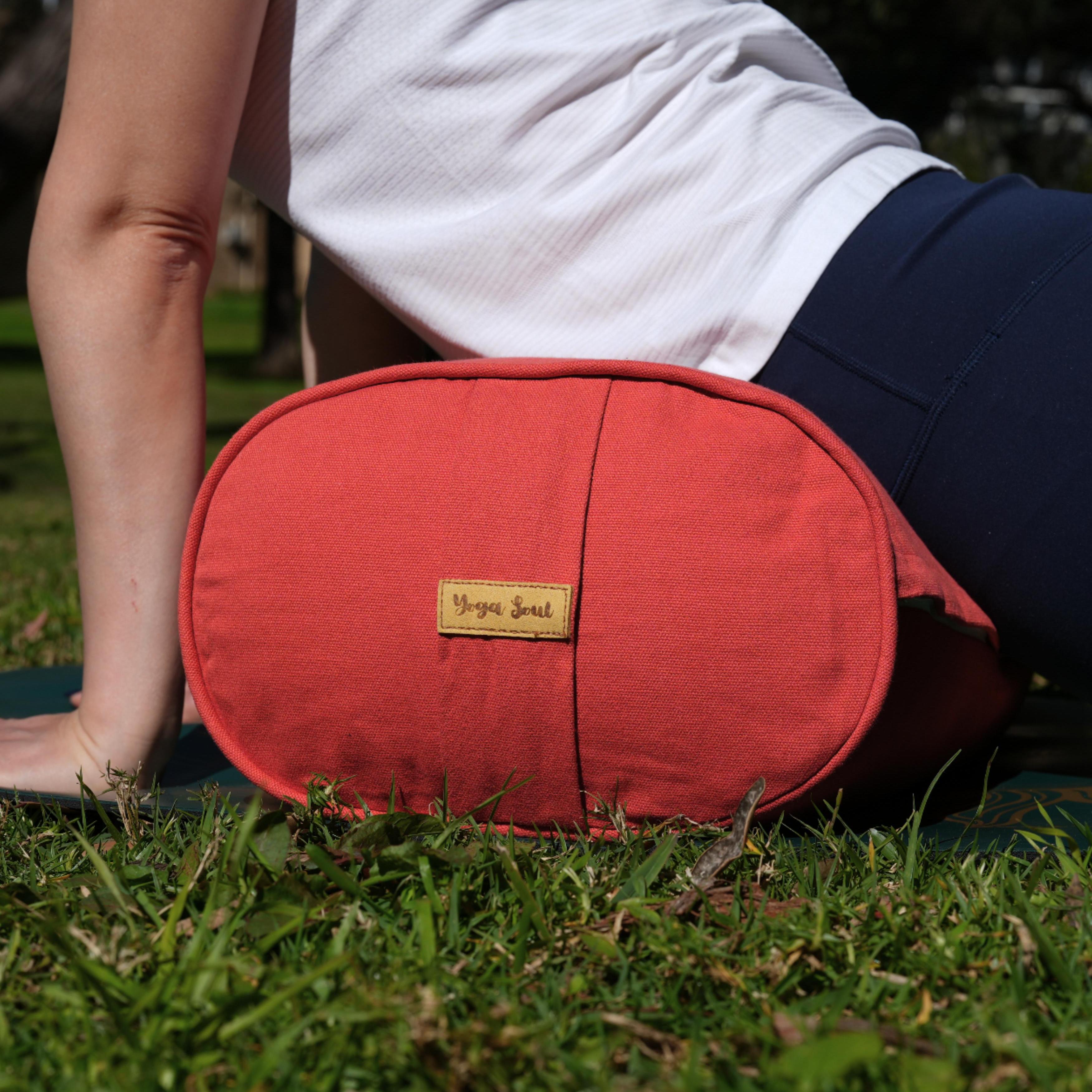 Oval Yoga Bolster | Pure | Red Orange
