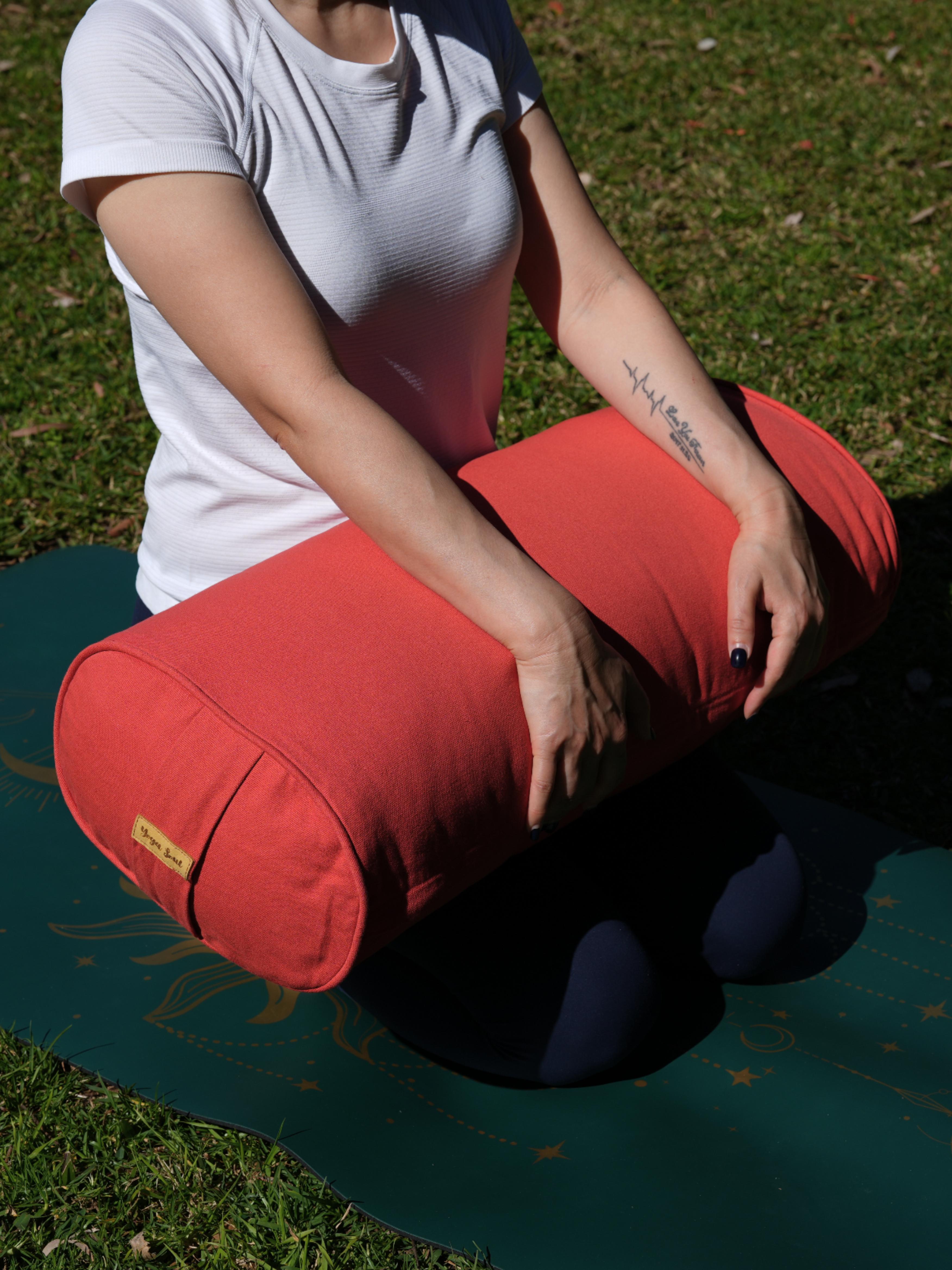Oval Yoga Bolster | Pure | Red Orange