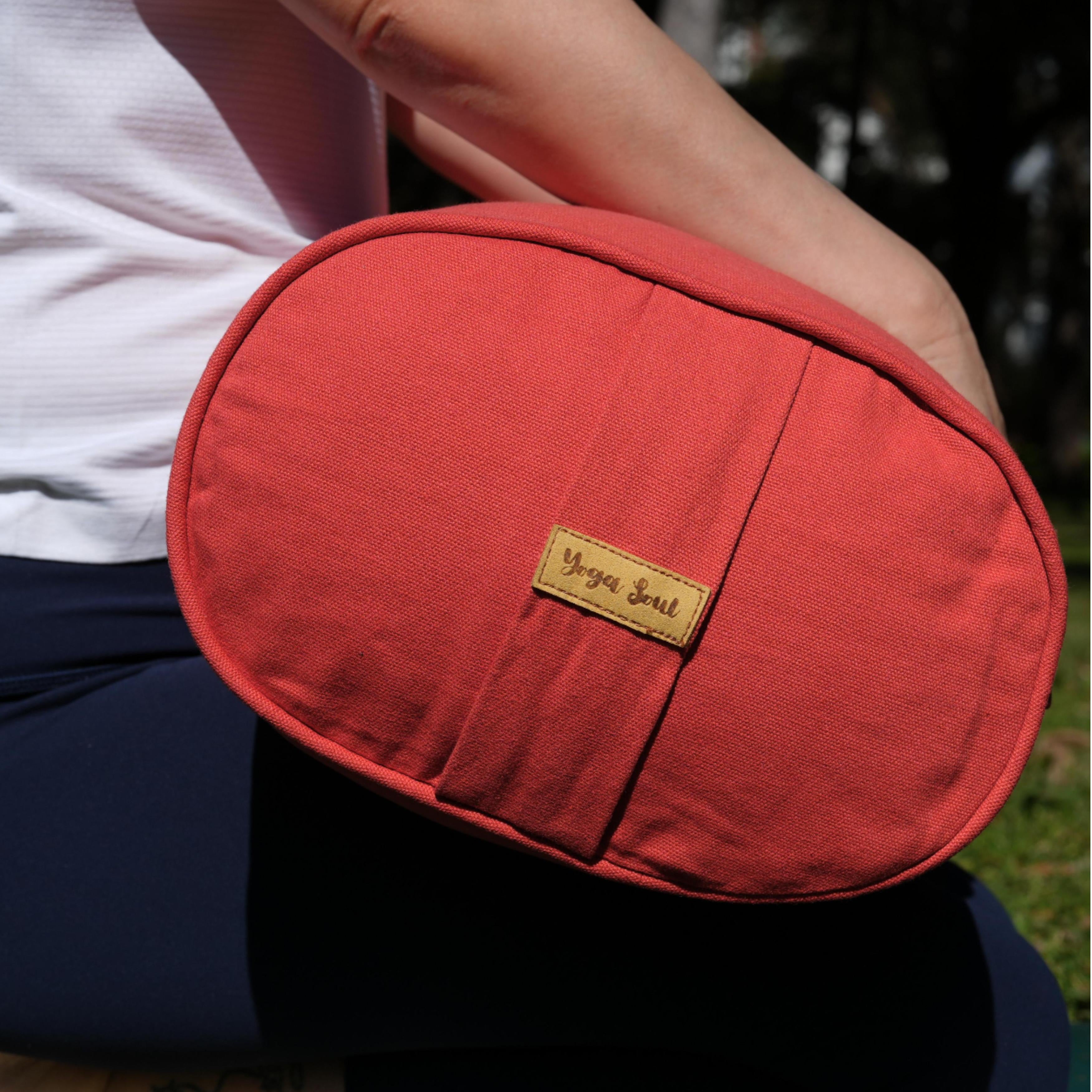 Oval Yoga Bolster | Pure | Red Orange