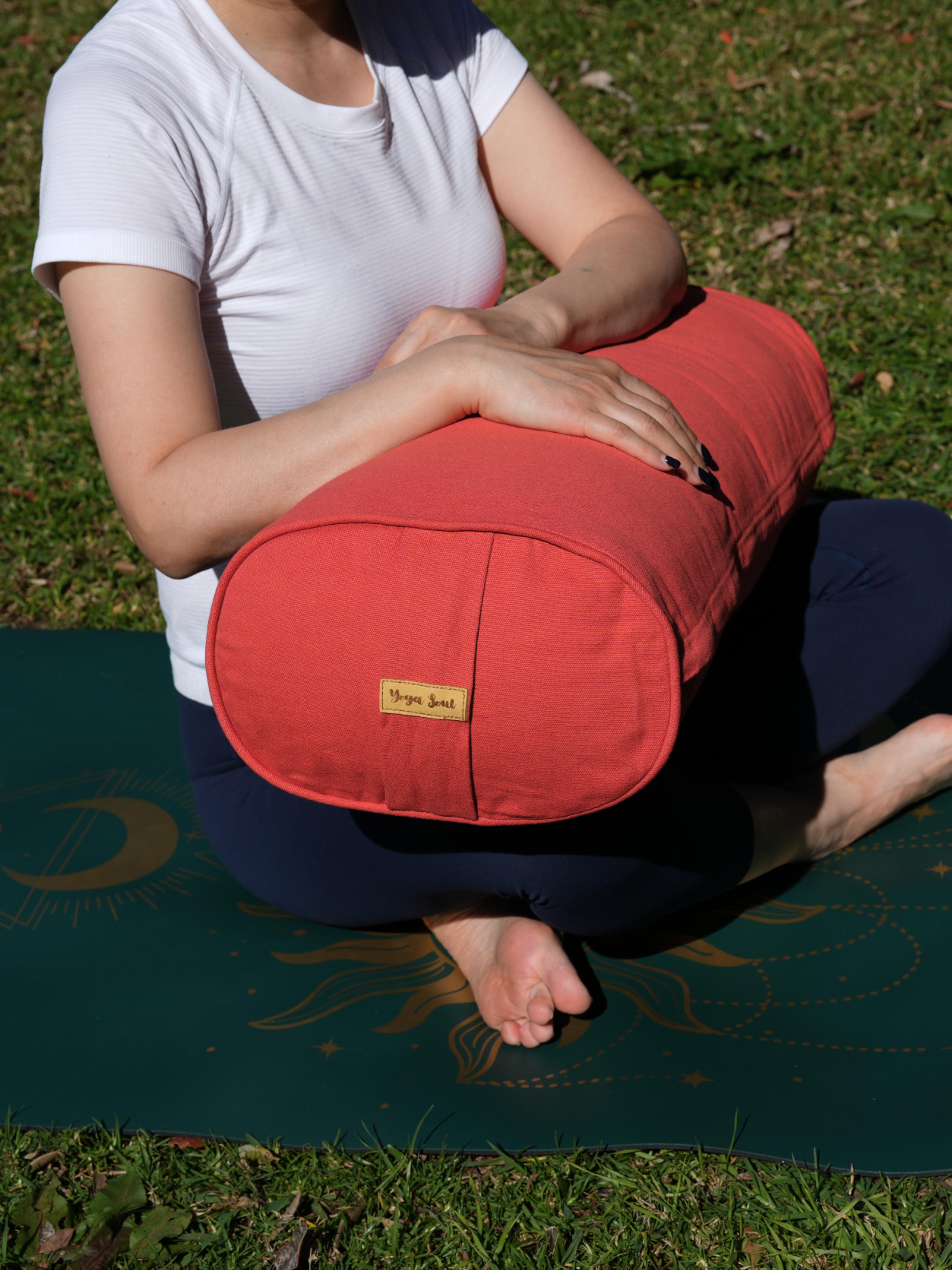 Oval Yoga Bolster | Pure | Red Orange