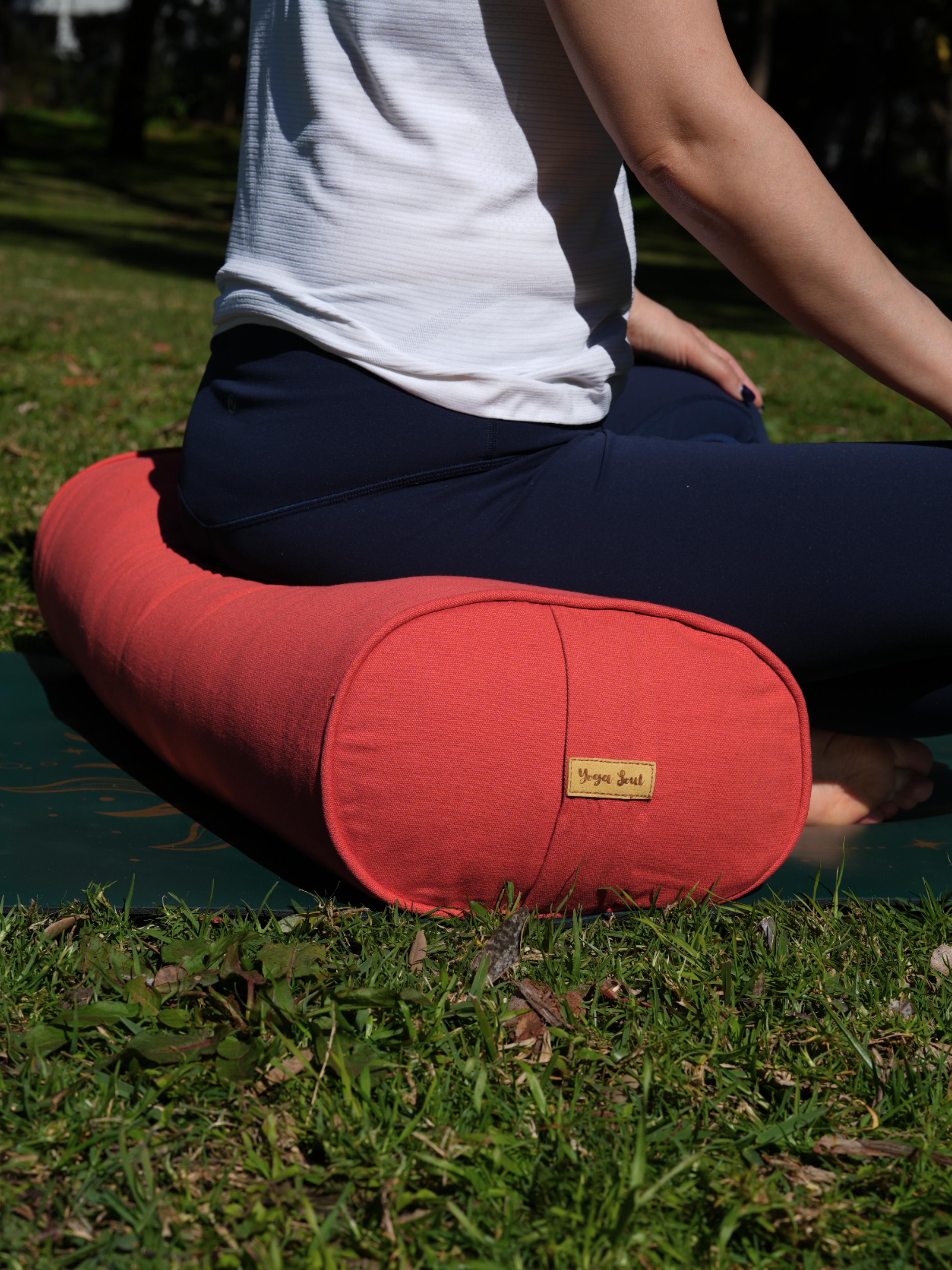 Oval Yoga Bolster | Pure | Red Orange