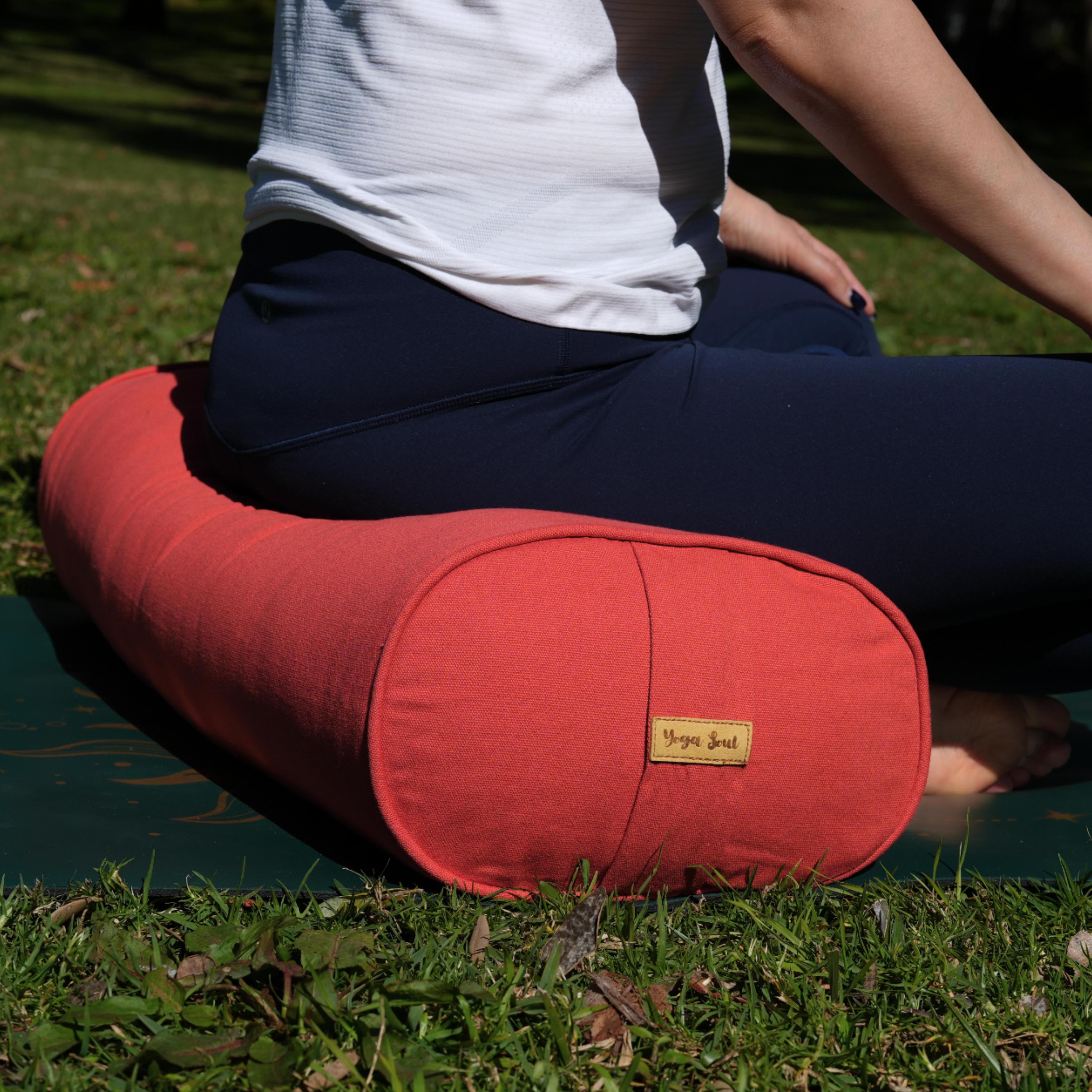 Oval Yoga Bolster | Pure | Red Orange