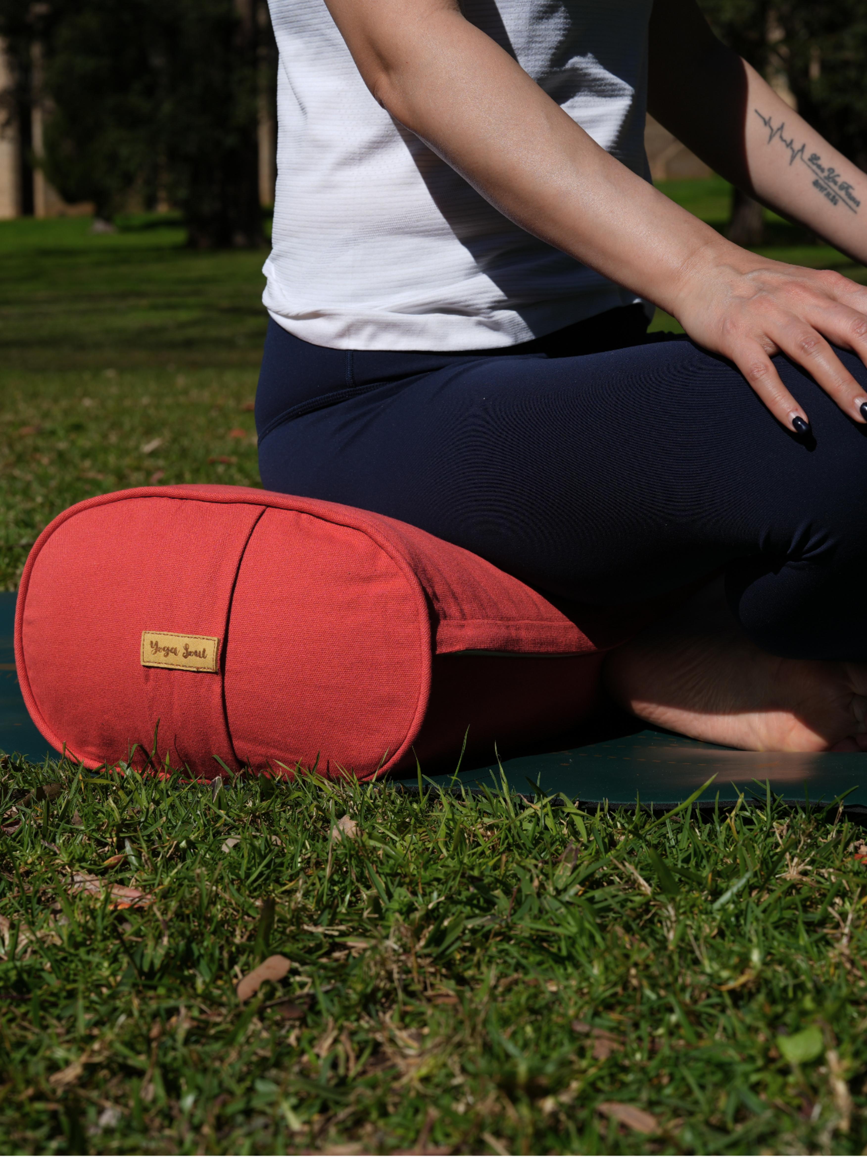 Oval Yoga Bolster | Pure | Red Orange