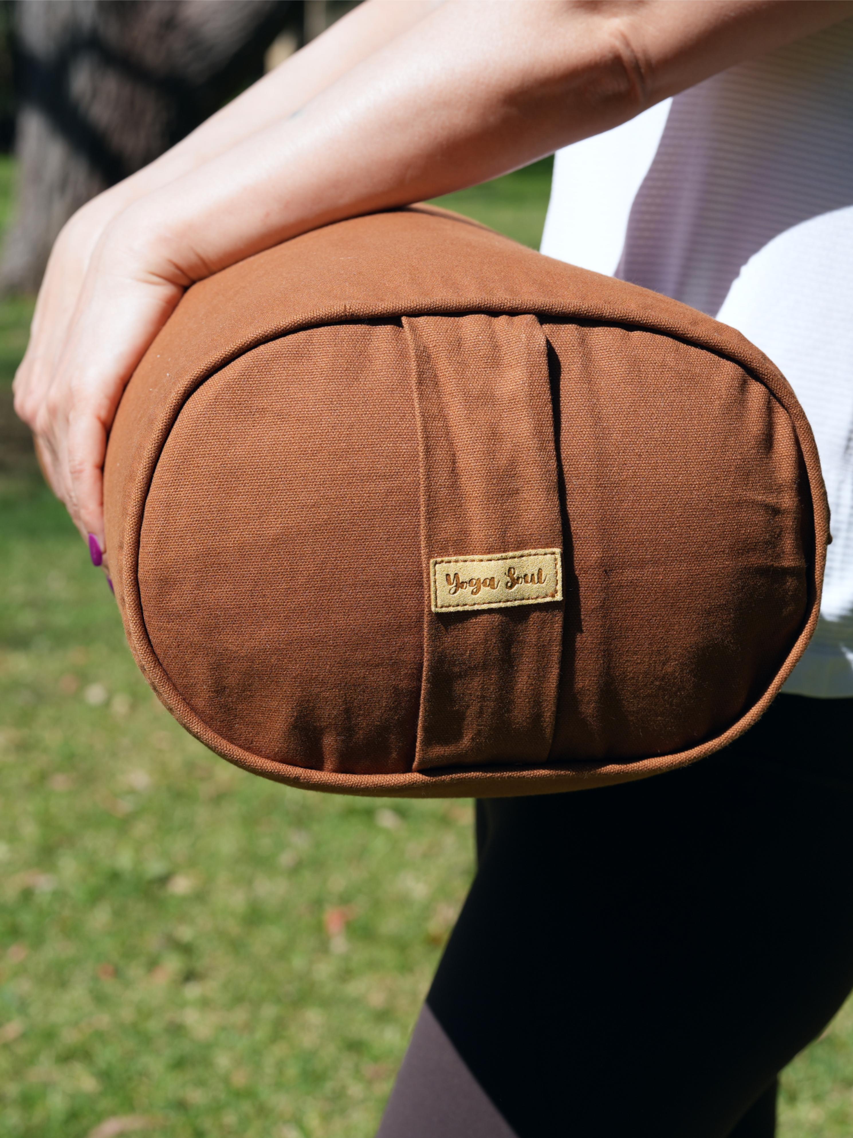 Oval Yoga Bolster | Pure | Caramel