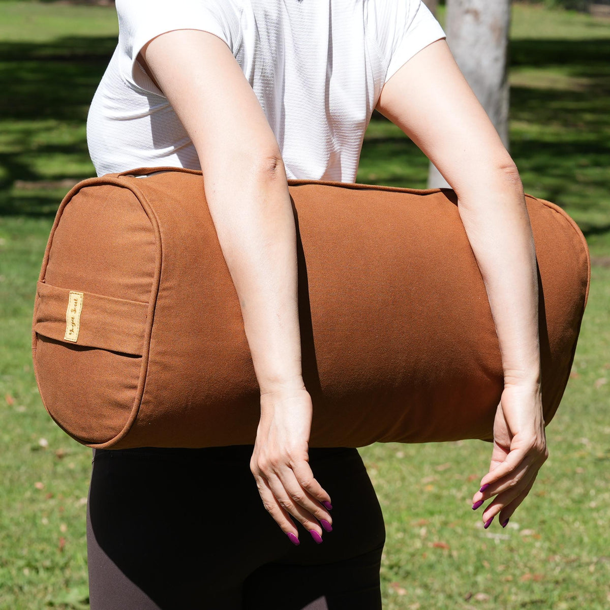 Oval Yoga Bolster | Bhumi Caramel