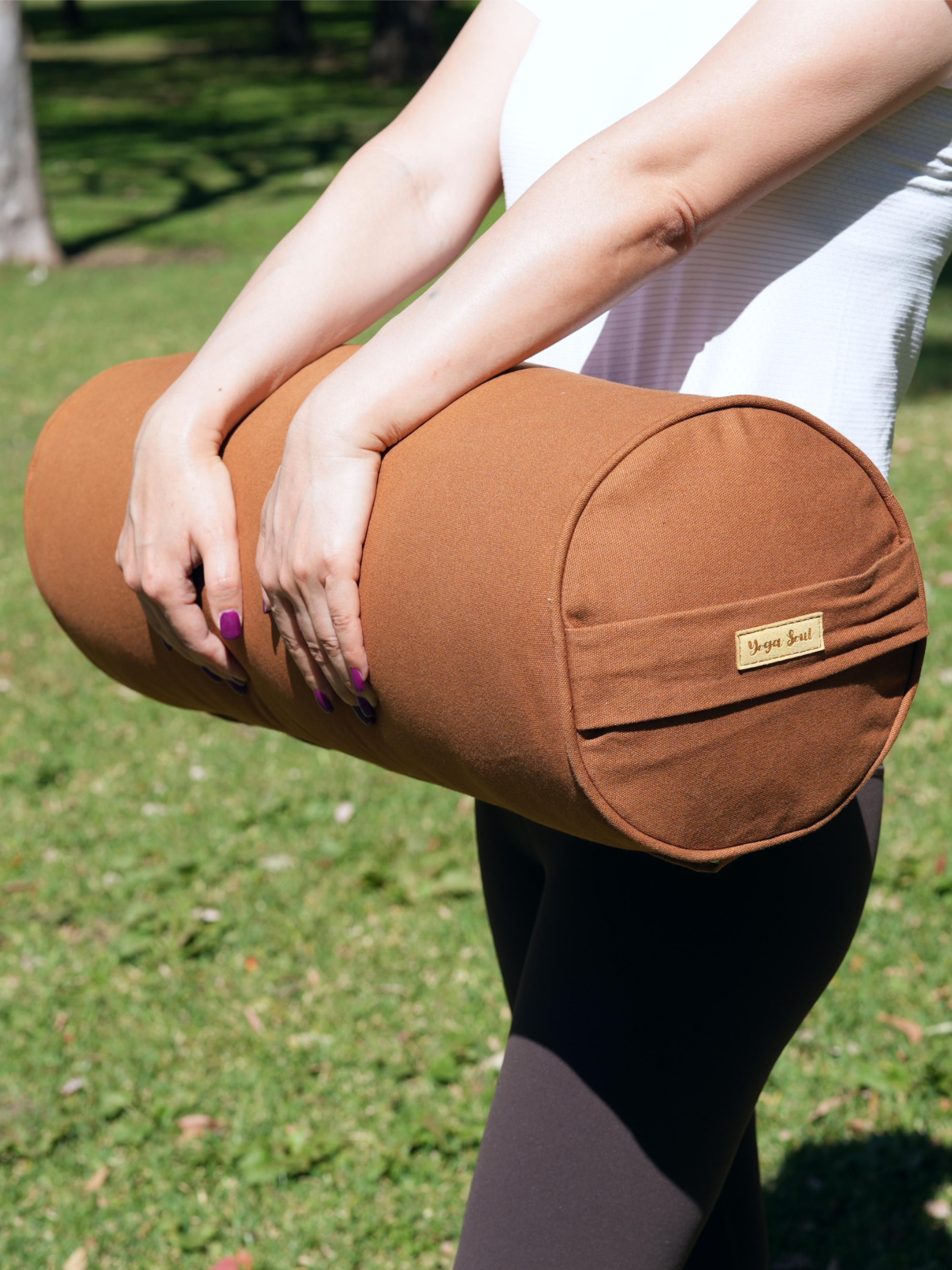 Round Yoga Bolster | Pure | Caramel