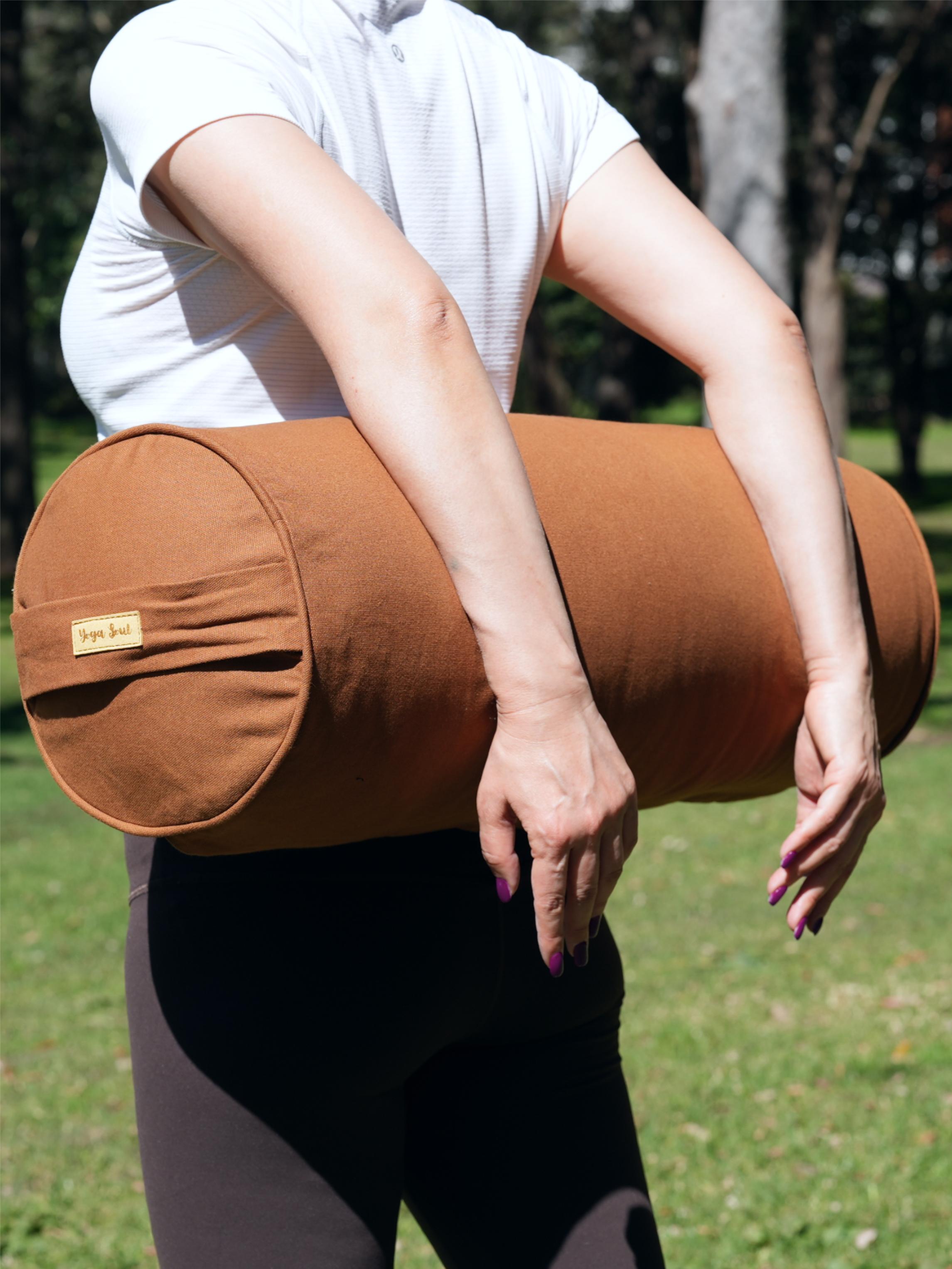 Round Yoga Bolster | Pure | Caramel